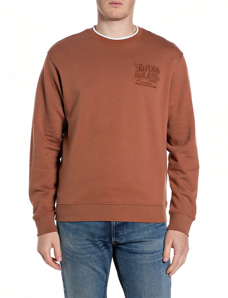 Replay - Jumper REGULAR FLEECE TOBACCO - dressipluusid - brown - 0
