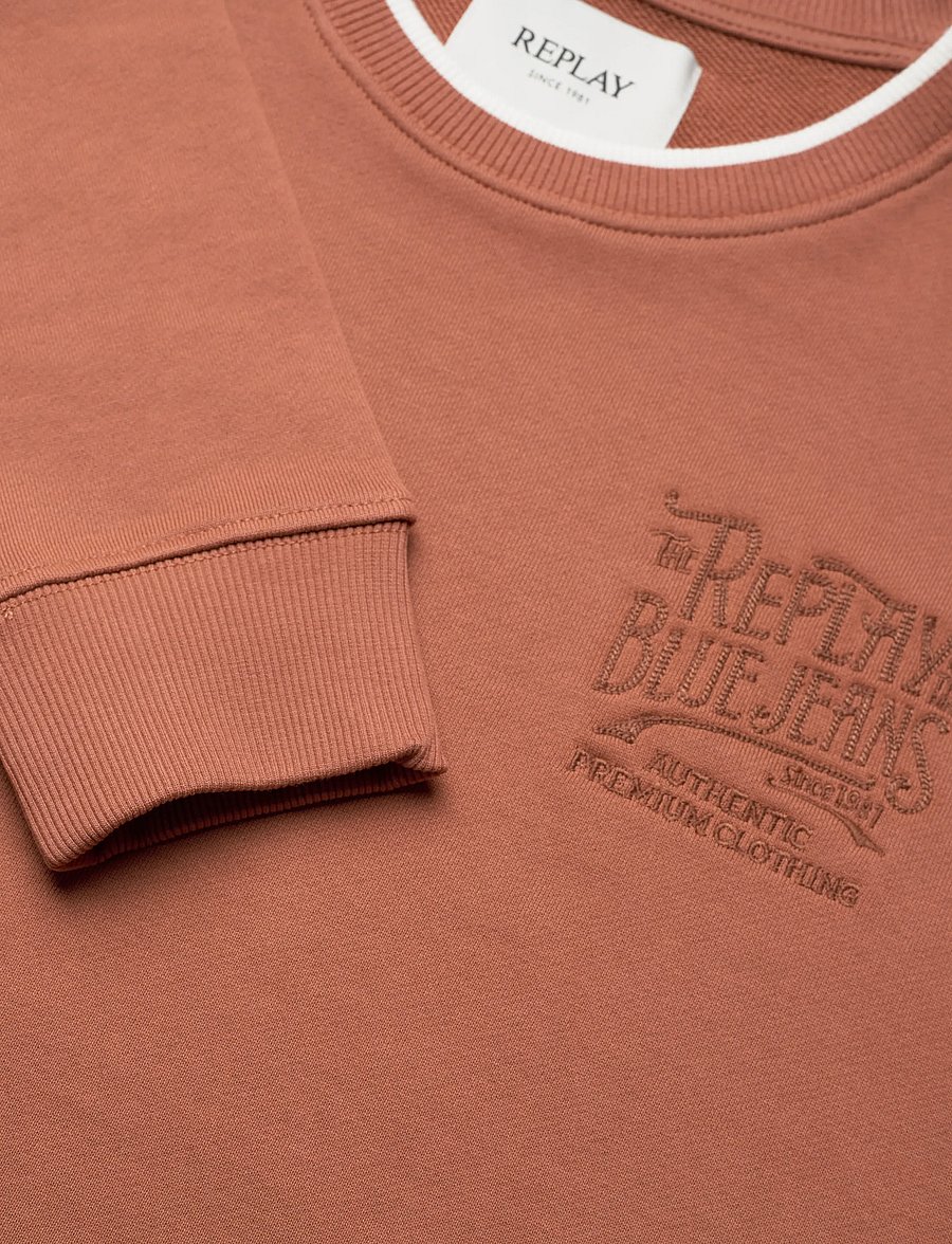 Replay - Jumper REGULAR FLEECE TOBACCO - dressipluusid - brown - 4