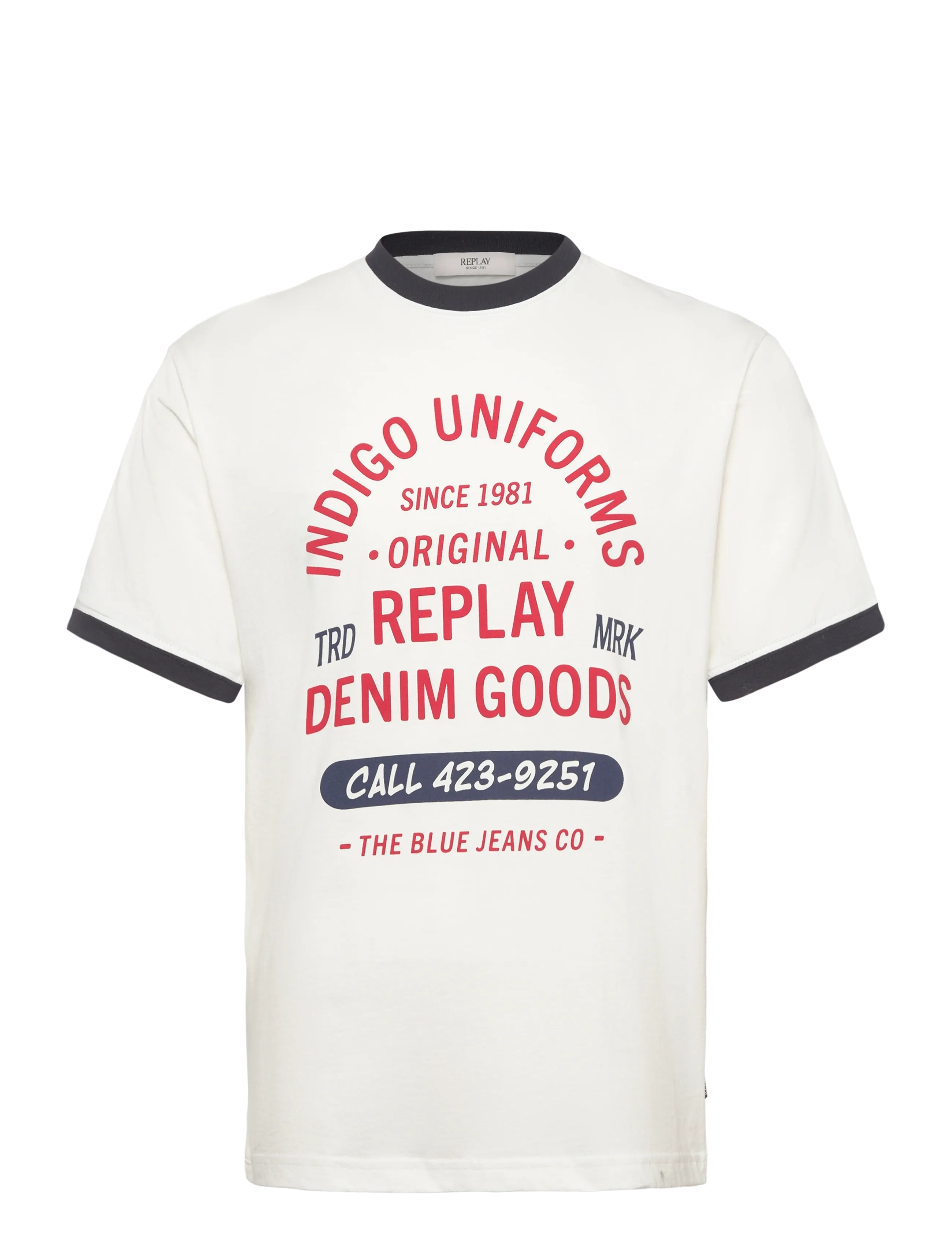 Replay T-Shirt REGULAR - Replay - WHITE / red