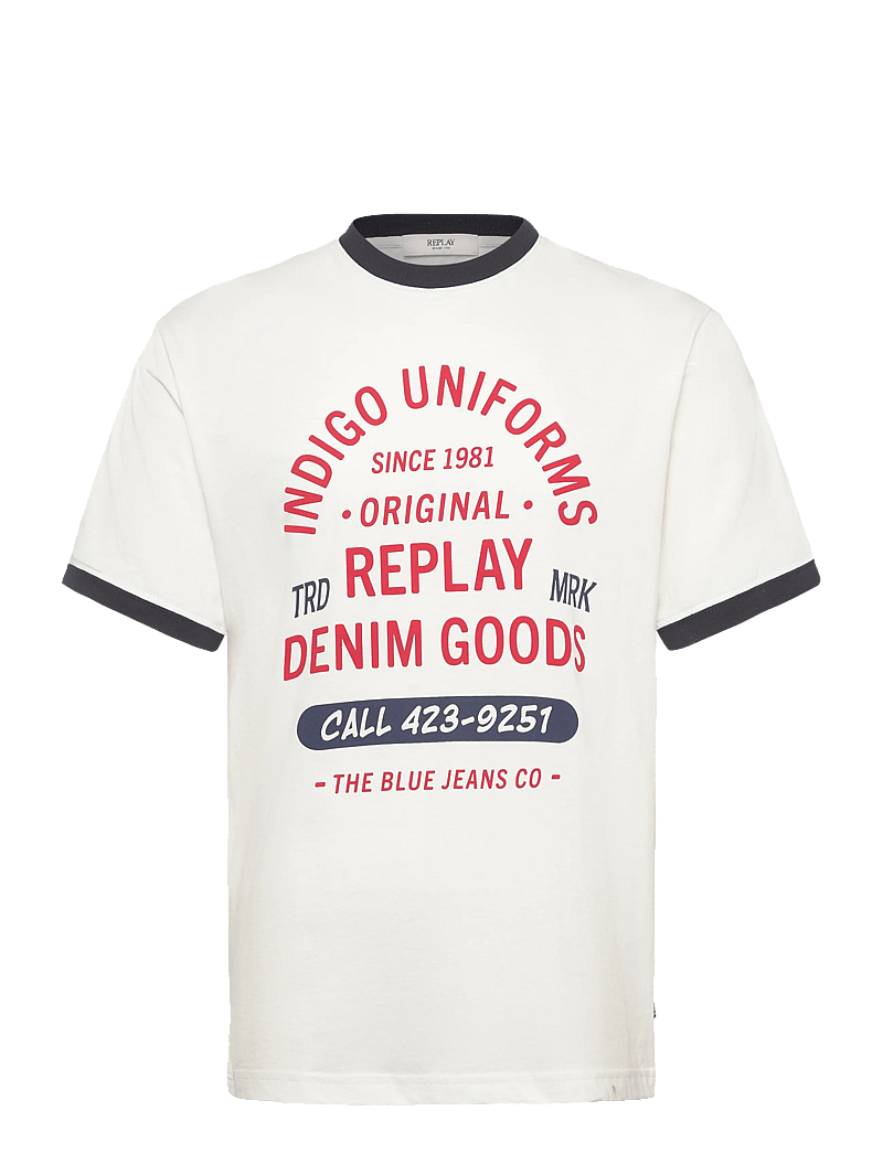 Replay - T-Shirt REGULAR - kortärmade t-shirts - white - 1