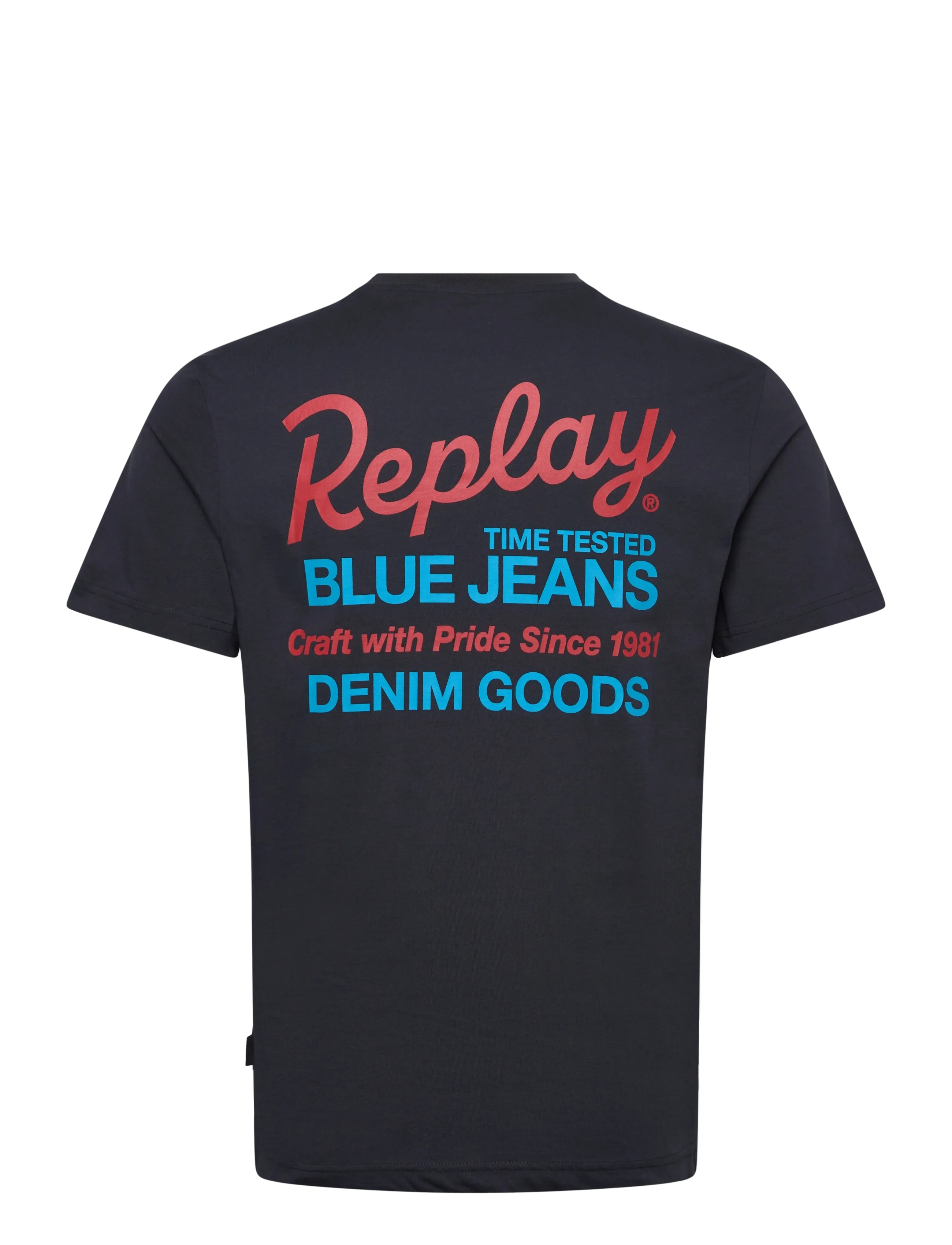Replay - T-Shirt REGULAR - zemākās cenas - navy - 2