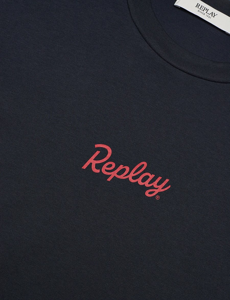 Replay - T-Shirt REGULAR - short-sleeved t-shirts - navy - 4