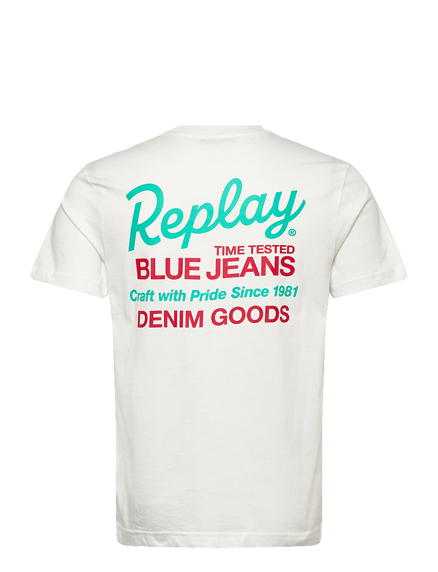 Replay - T-Shirt REGULAR - kortärmade t-shirts - white - 2