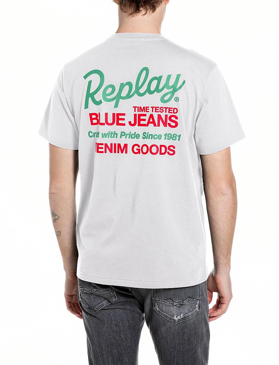 Replay - T-Shirt REGULAR - kortärmade t-shirts - white - 3