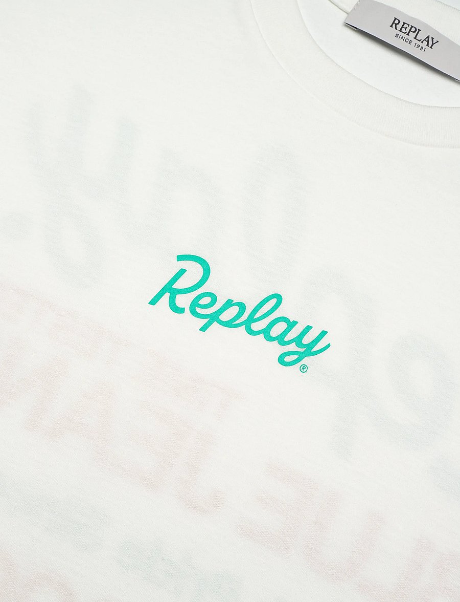 Replay - T-Shirt REGULAR - kortärmade t-shirts - white - 4
