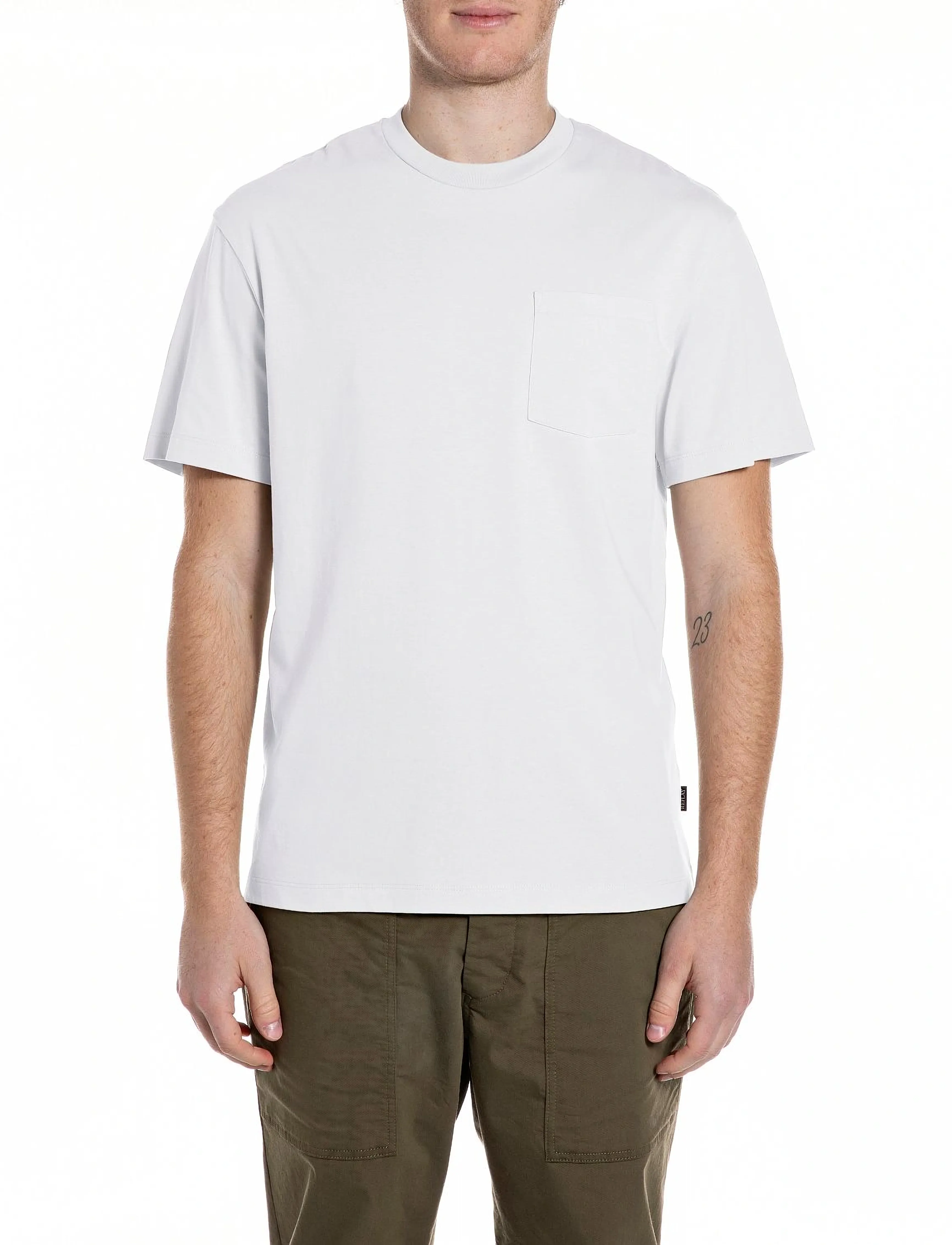 Replay T-Shirt RELAXED - T-Shirts - WHITE / white