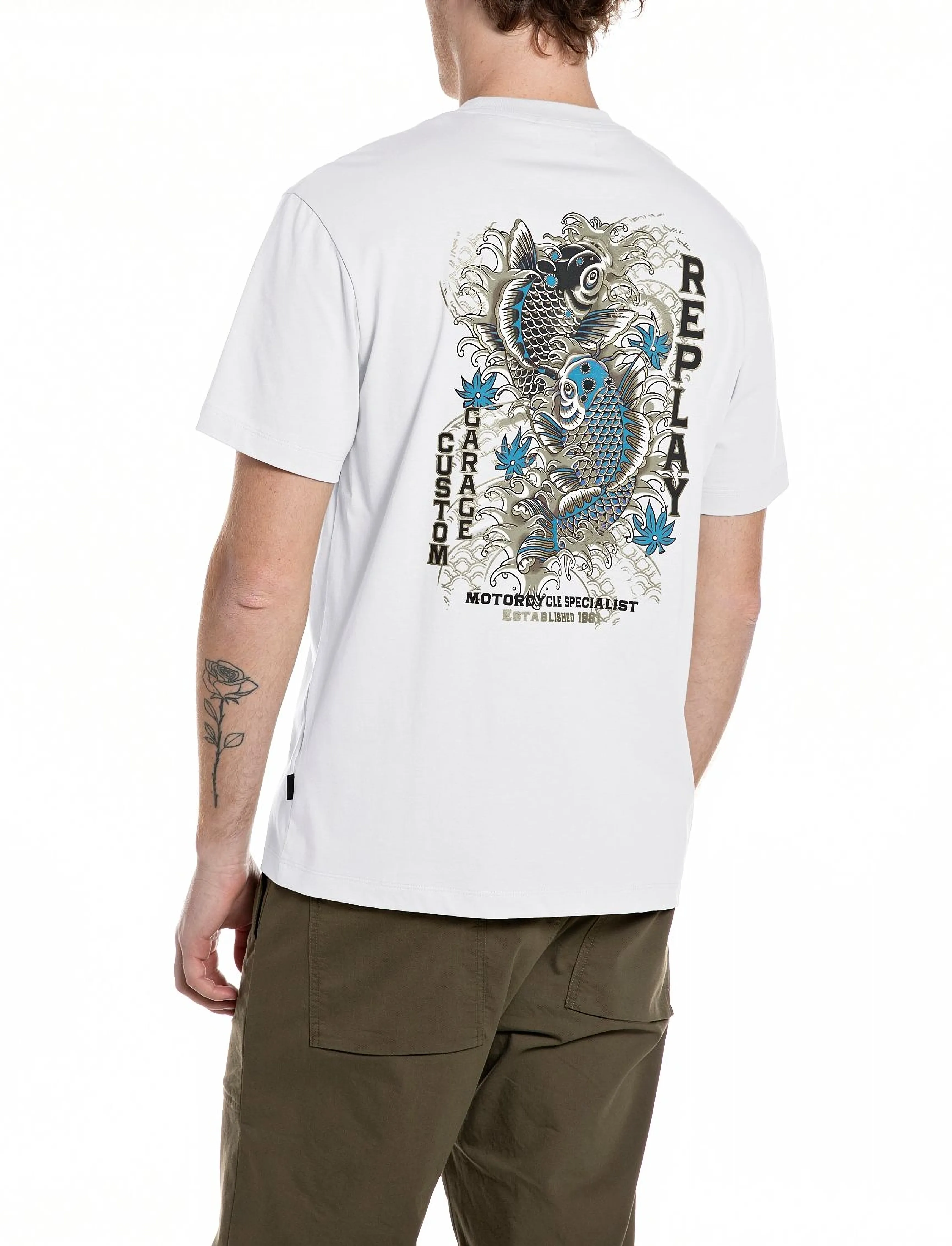 Replay - T-Shirt RELAXED - kurzärmelige - white - 3
