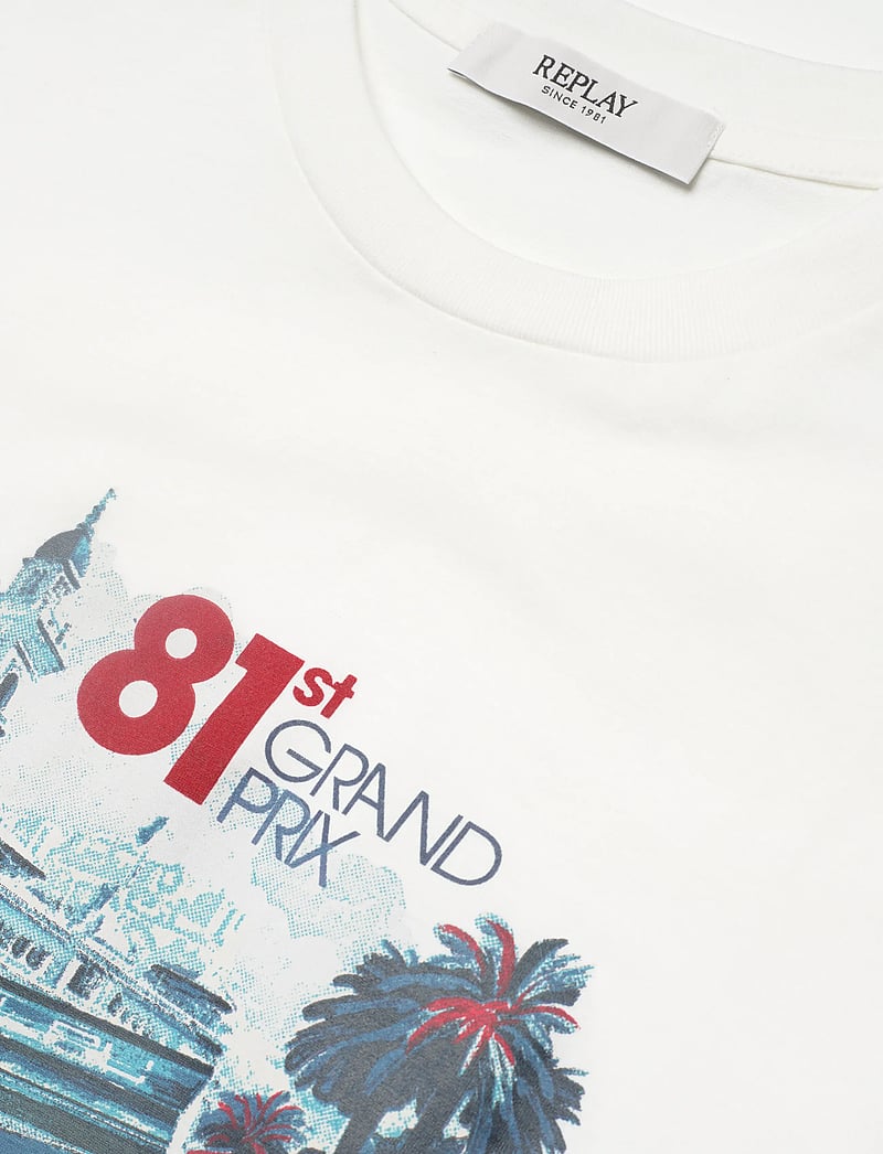 Replay - T-Shirt REGULAR - kortärmade t-shirts - white - 4