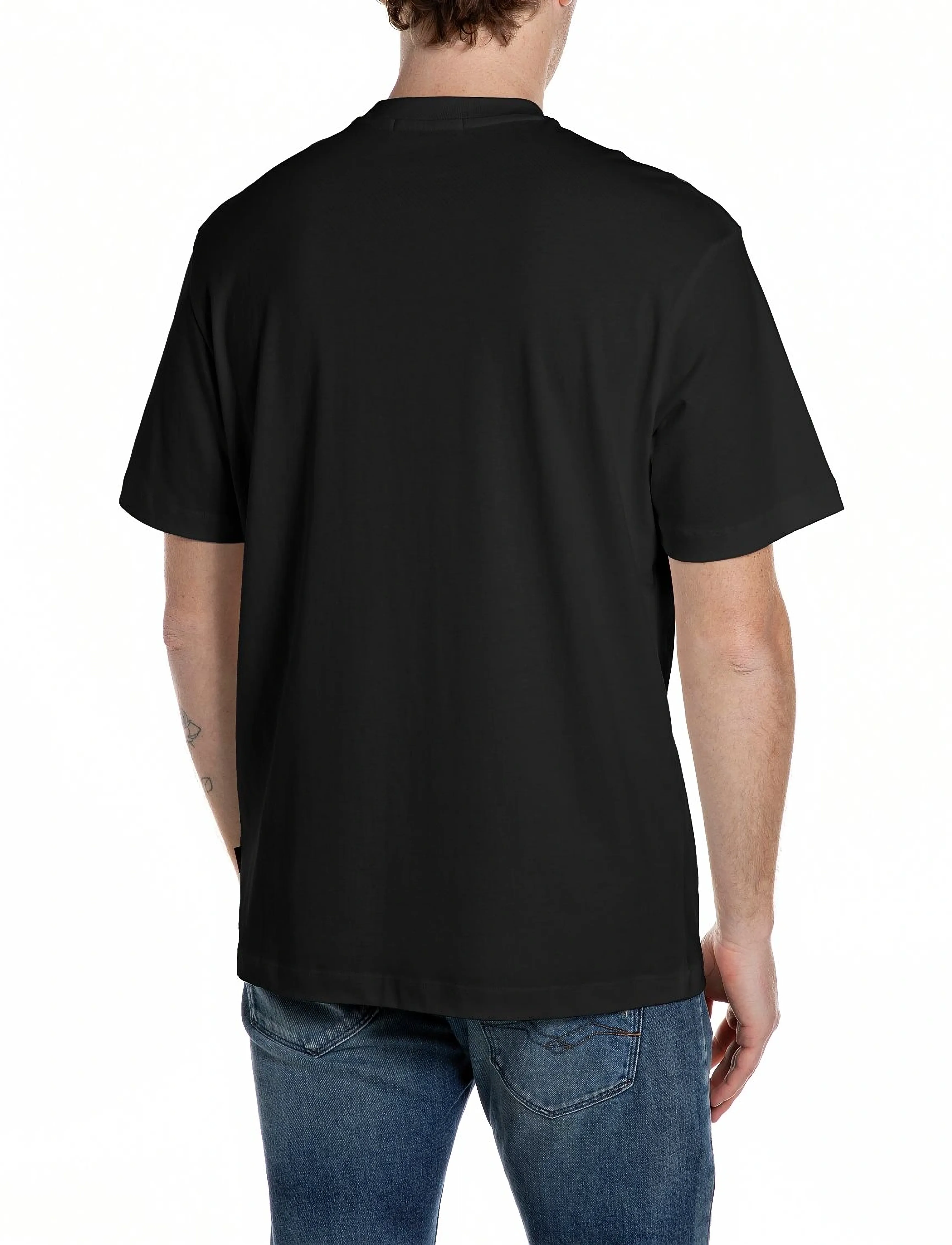 Replay - T-Shirt RELAXED - lühikeste varrukatega t-särgid - black - 3