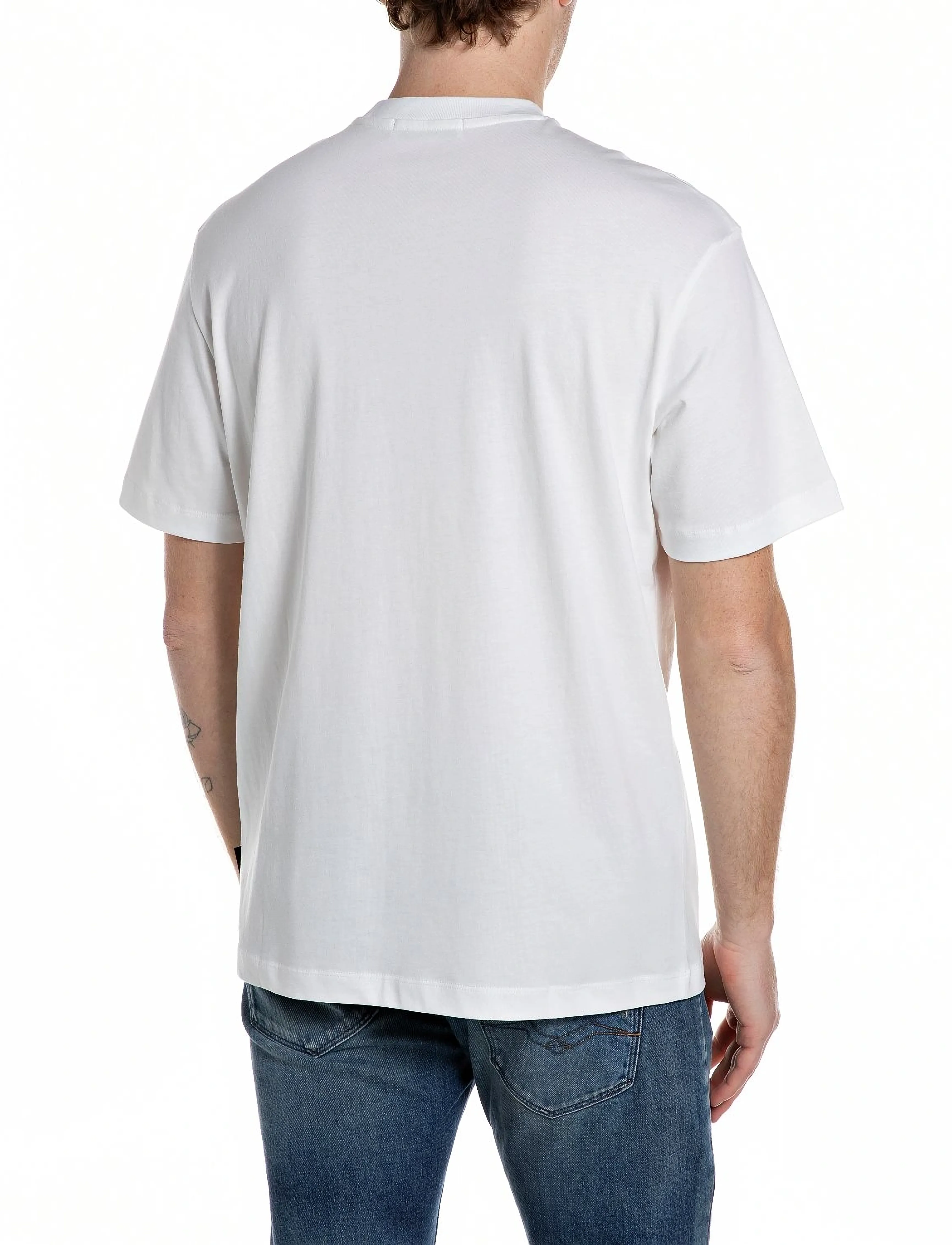 Replay - T-Shirt RELAXED - short-sleeved t-shirts - white - 3