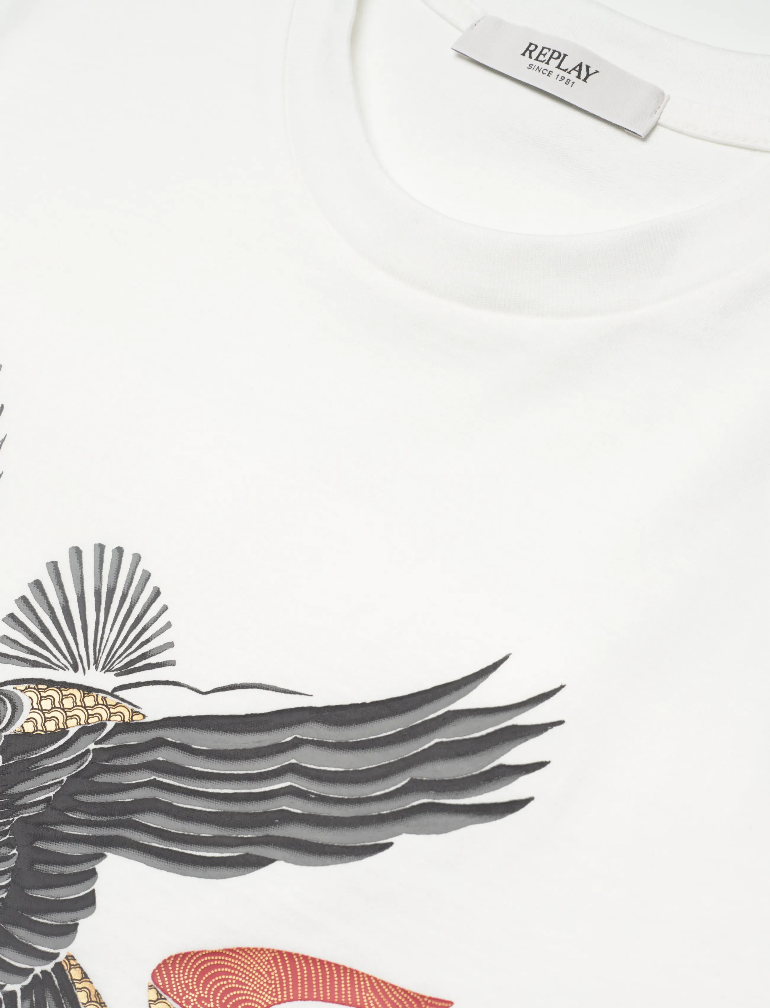 Replay - T-Shirt RELAXED - short-sleeved t-shirts - white - 4