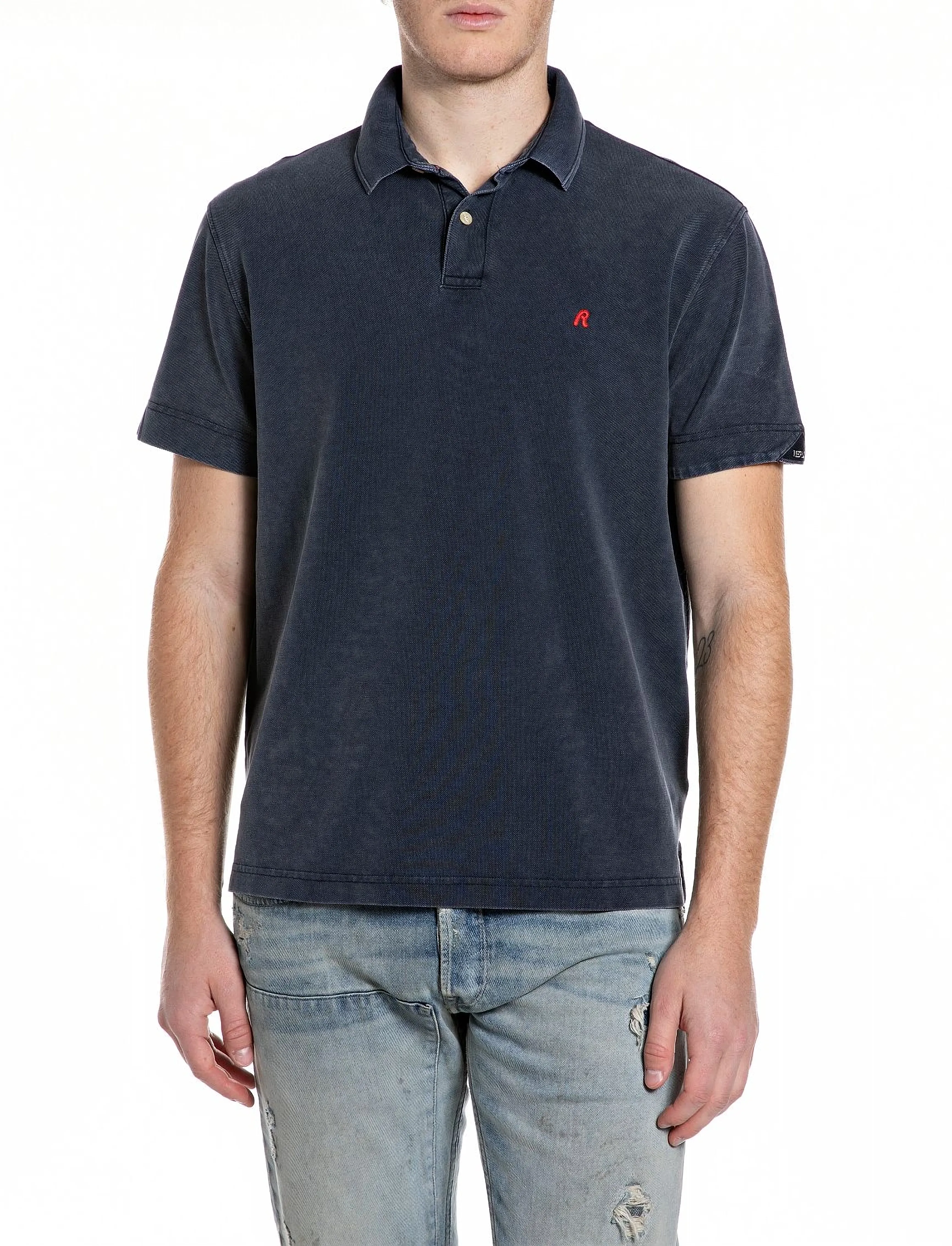 Replay Polo Regular, XXL, Polos, Marineblau - Short-sleeved, Männerswear