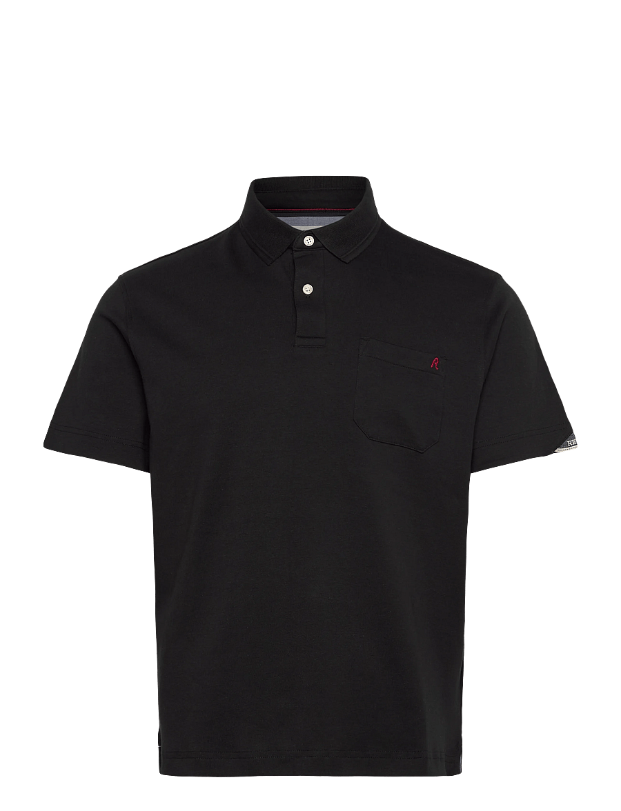 Replay - Polo REGULAR JERSEY BLACK - lühikeste varrukatega polod - black - 1