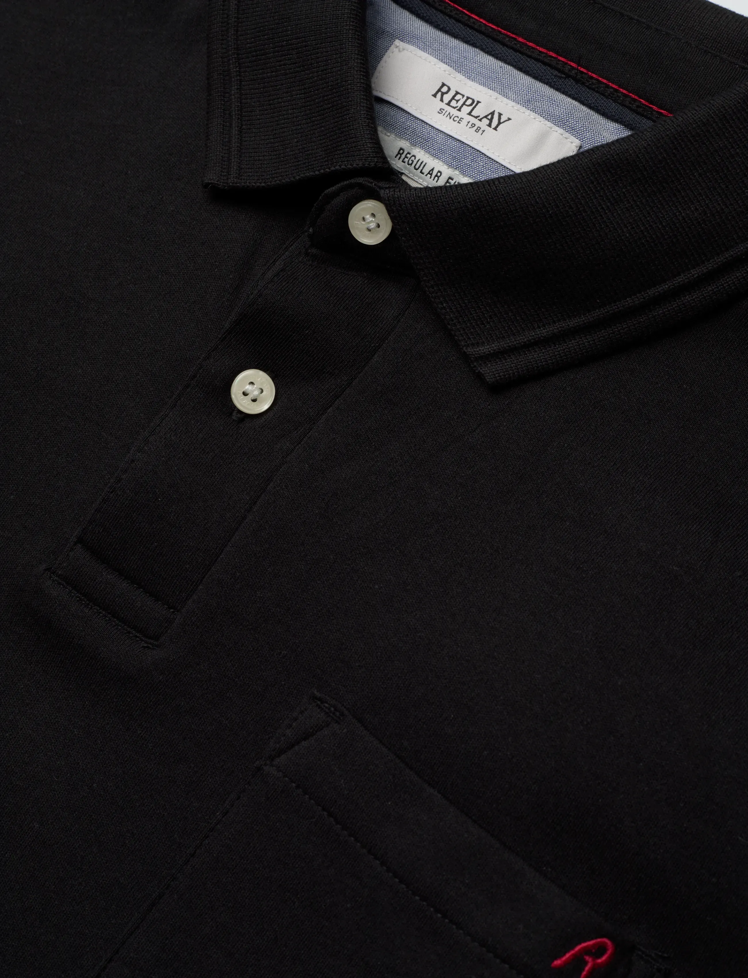 Replay - Polo REGULAR  JERSEY BLACK - polo krekli ar īsām piedurknēm - black - 4