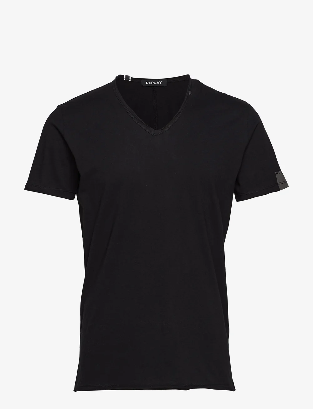 Replay - T-Shirt 0 - t-shirts med v-hals - black - 1