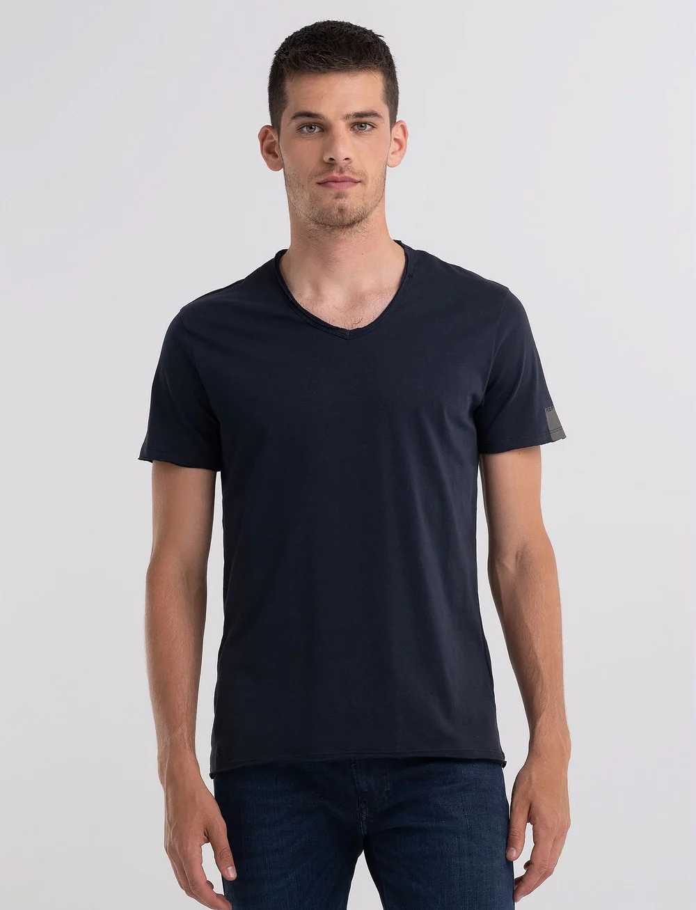 Replay - T-Shirt - v-kaelusega t-särgid - midnight blue. - 5