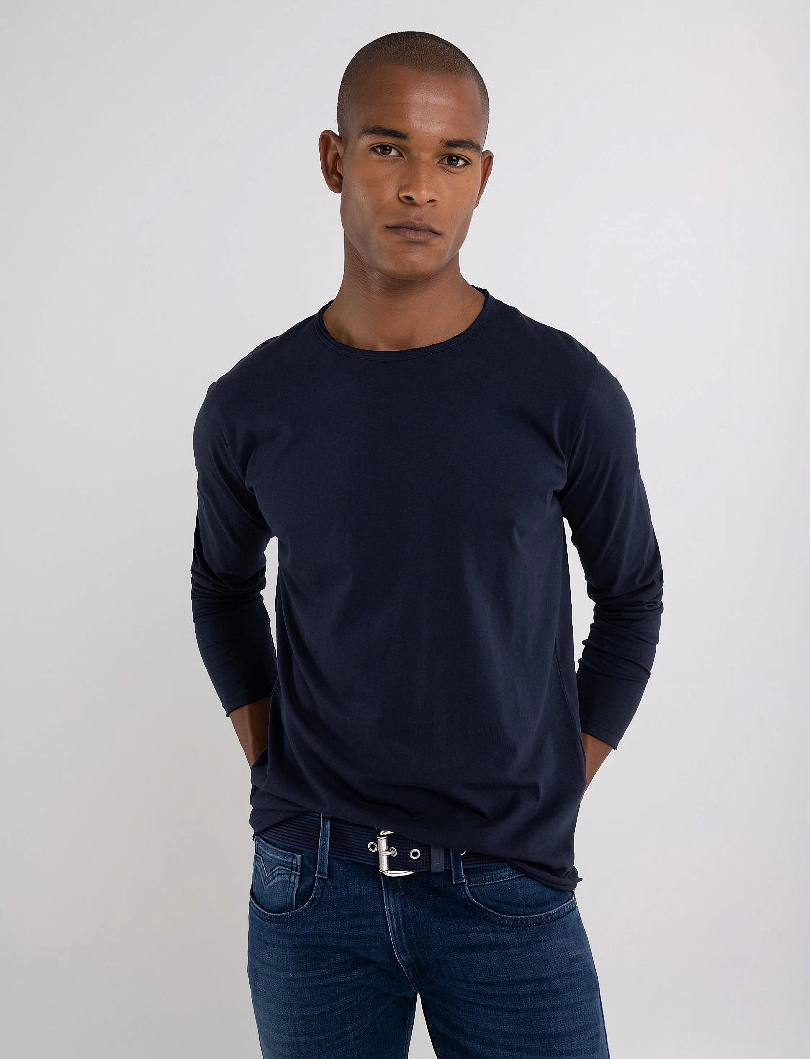 Replay - Long-sleeved t-shirt REGULAR - midnight blue. - 5