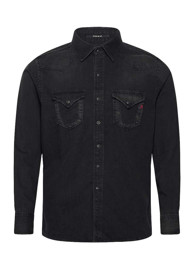 Replay - Shirt REGULAR - denimskjorter - black - 0