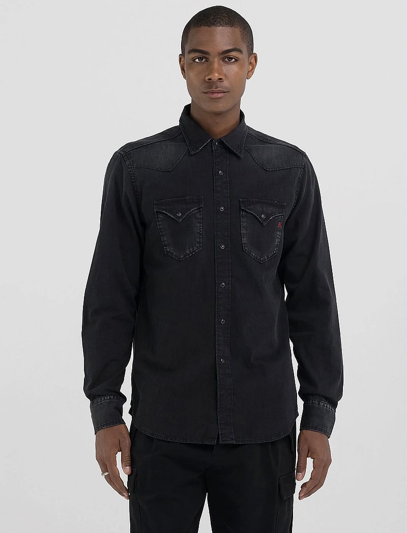 Replay - Shirt REGULAR - denimskjorter - black - 5