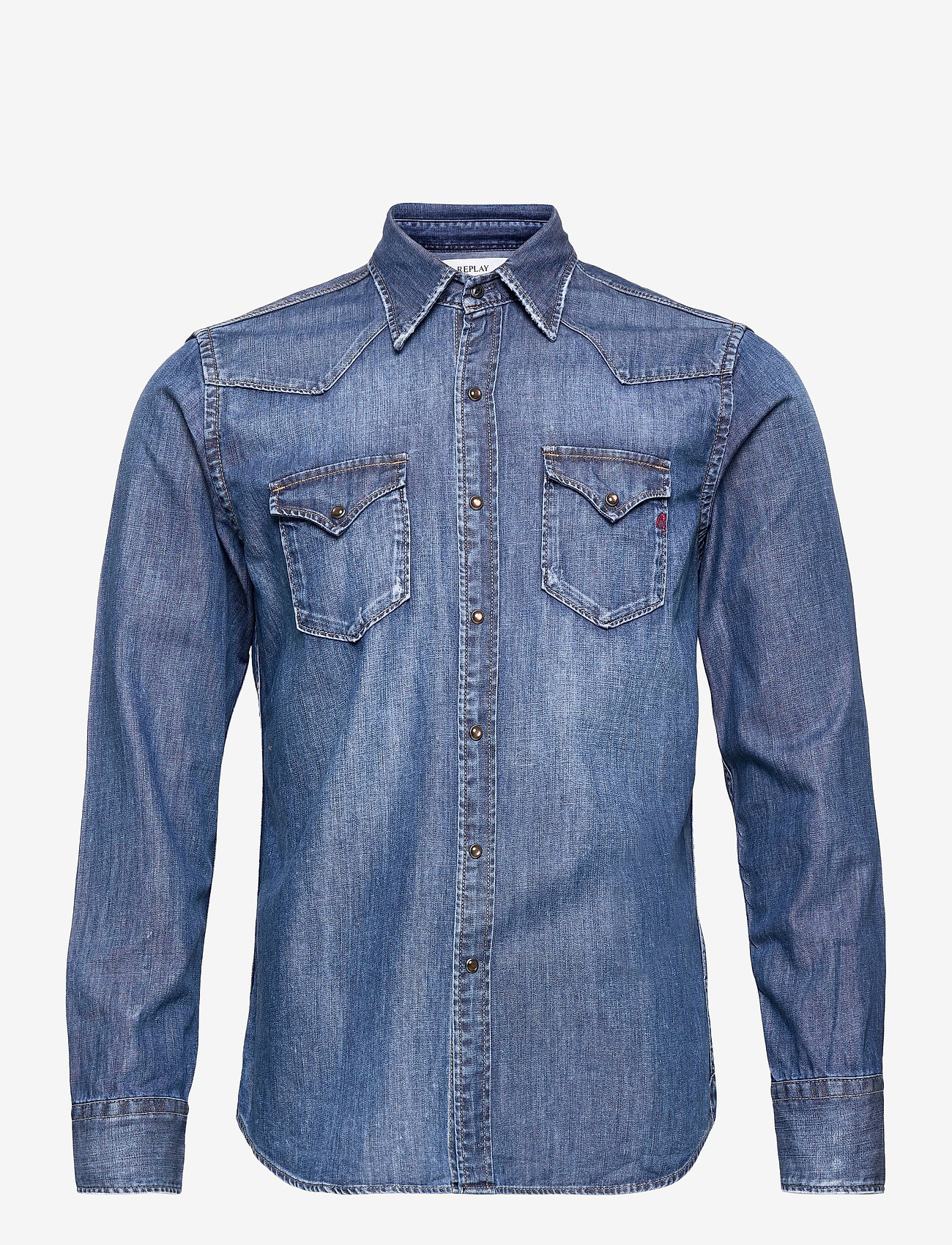 Replay - Shirt  AGED - medium blue - 0