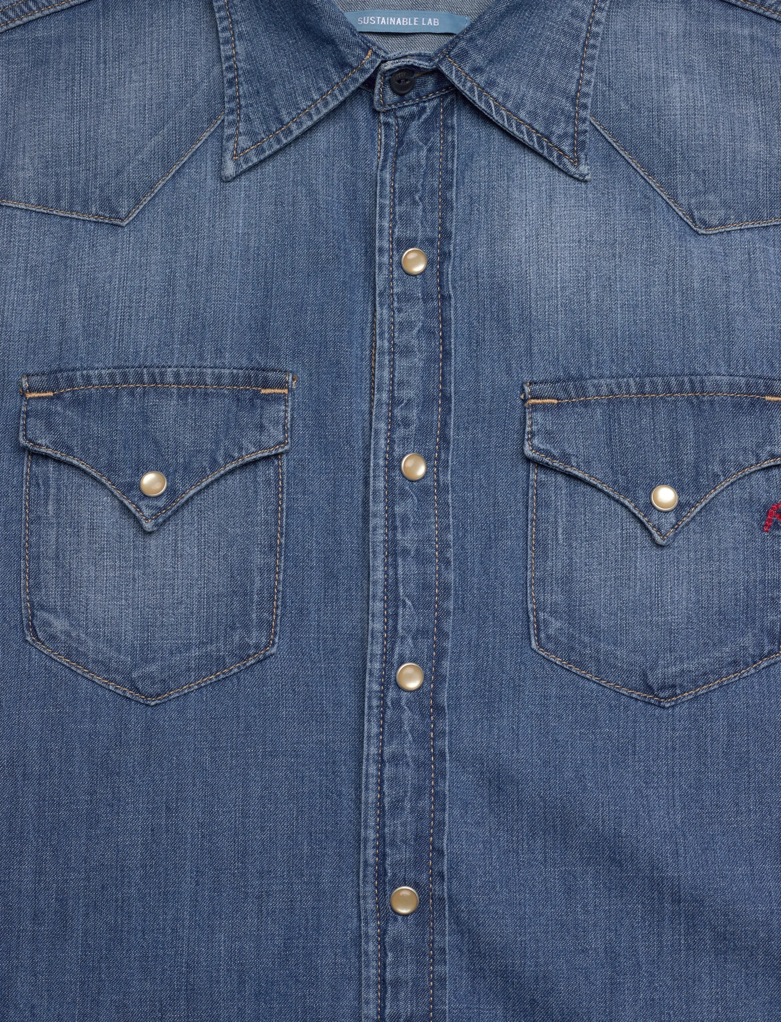 Replay - Shirt REGULAR - fødselsdagsgaver - medium blue - 4