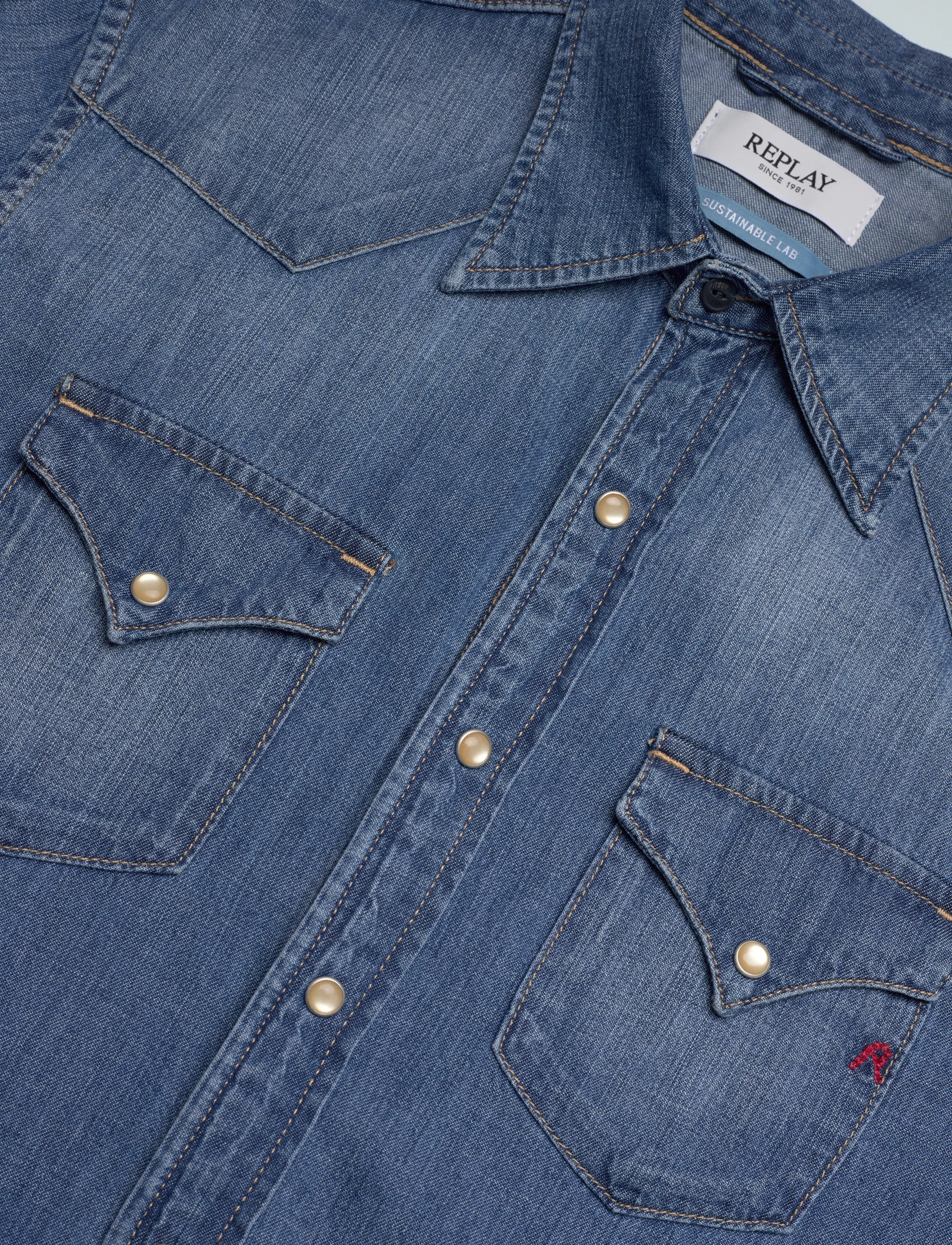 Replay - Shirt REGULAR - fødselsdagsgaver - medium blue - 5