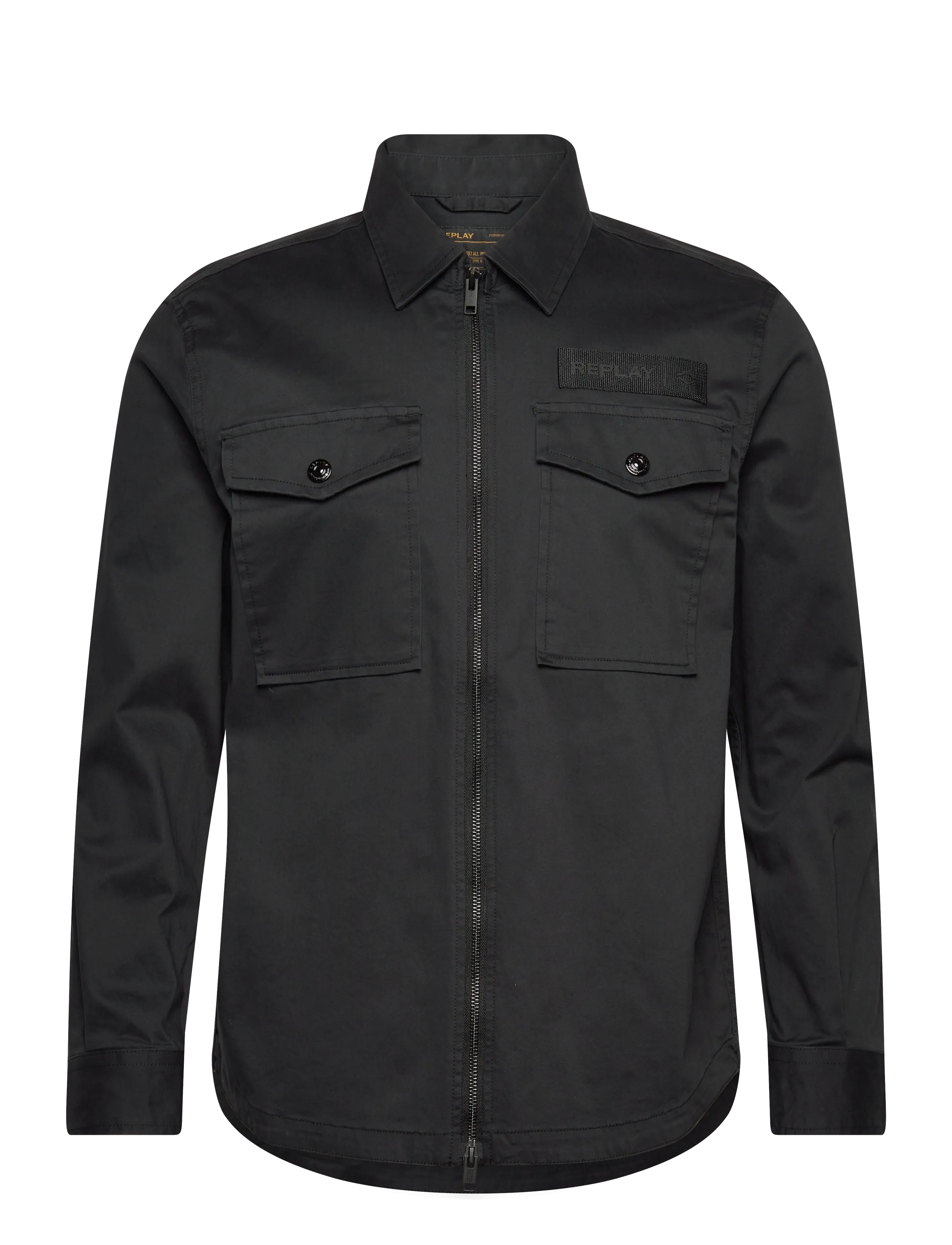Replay Shirt RELAXED REGULAR - Põhitooted - BLACK / black