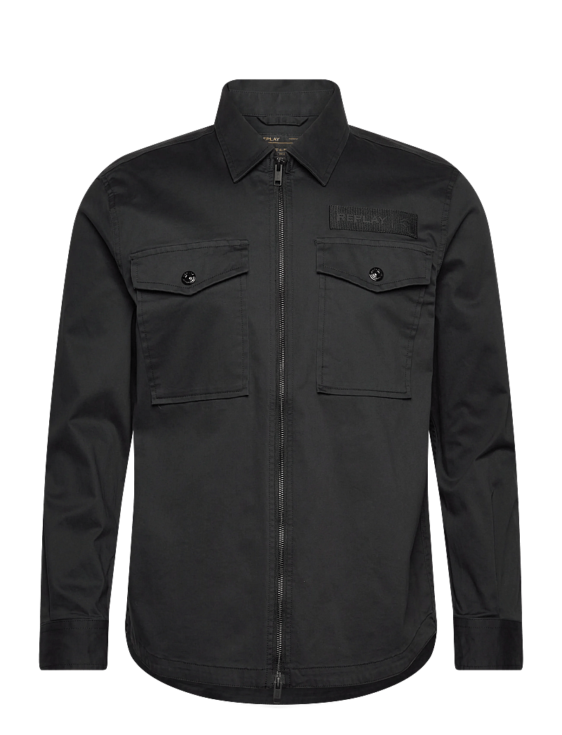 Replay - Shirt RELAXED REGULAR - overshirts - black - 0
