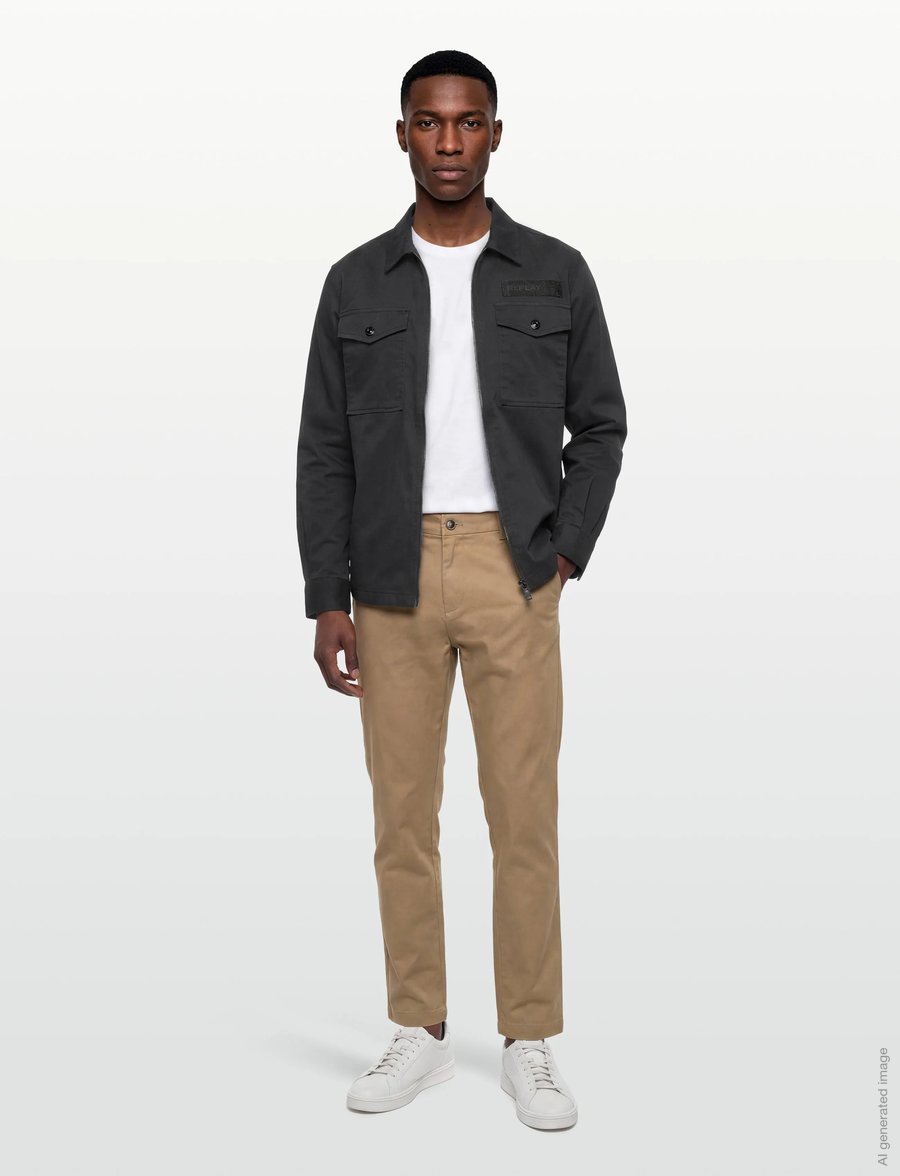 Replay - Shirt RELAXED REGULAR - overshirts - black - 0