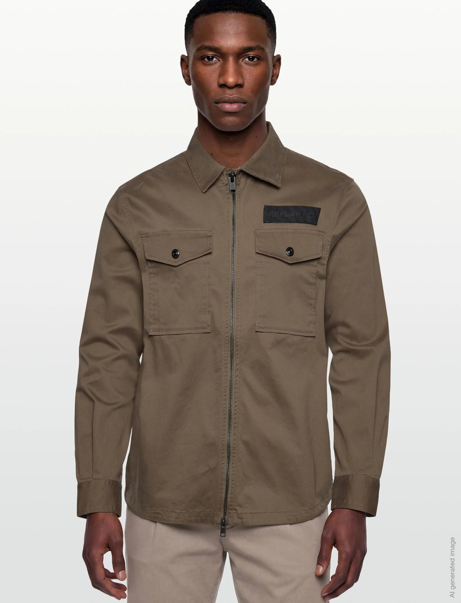 Replay - Shirt RELAXED REGULAR - Überhemden - green - 3