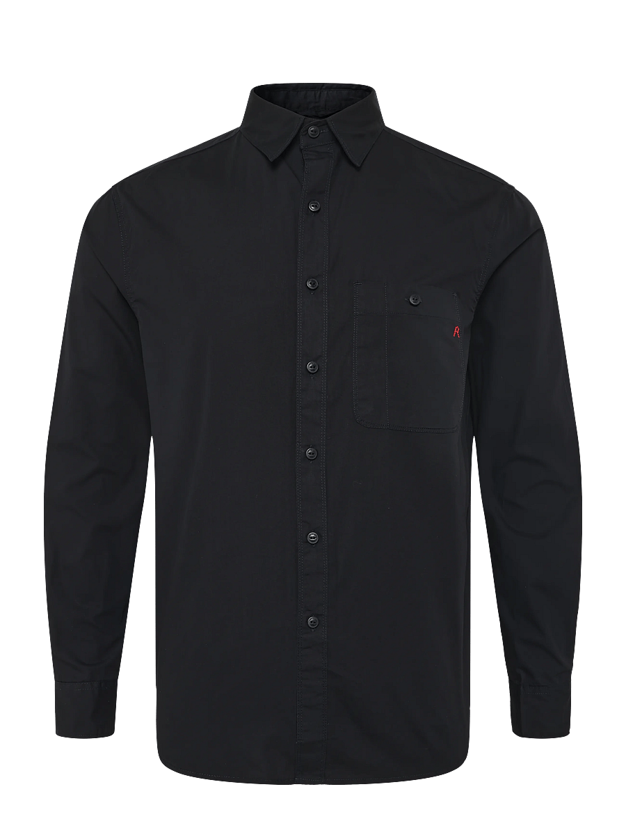 Replay - REGULAR POPELINE Shirt - vabaajasärgid - blue - 1