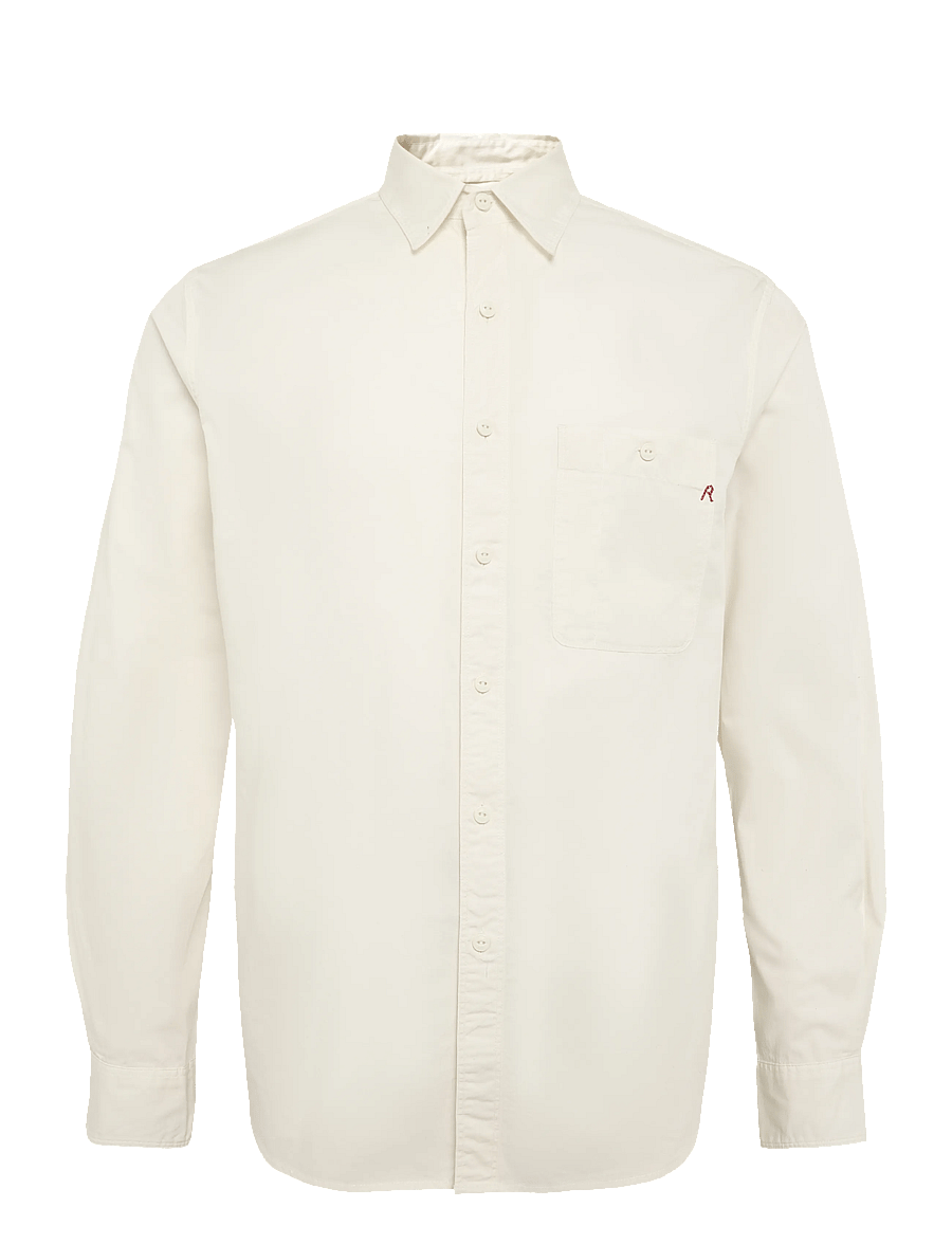 Replay - REGULAR POPELINE Shirt - freizeithemden - white - 1