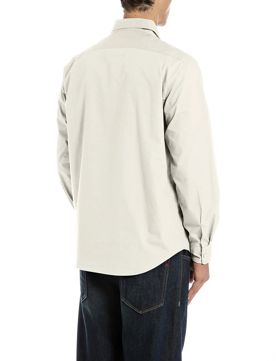 Replay - REGULAR POPELINE Shirt - freizeithemden - white - 3