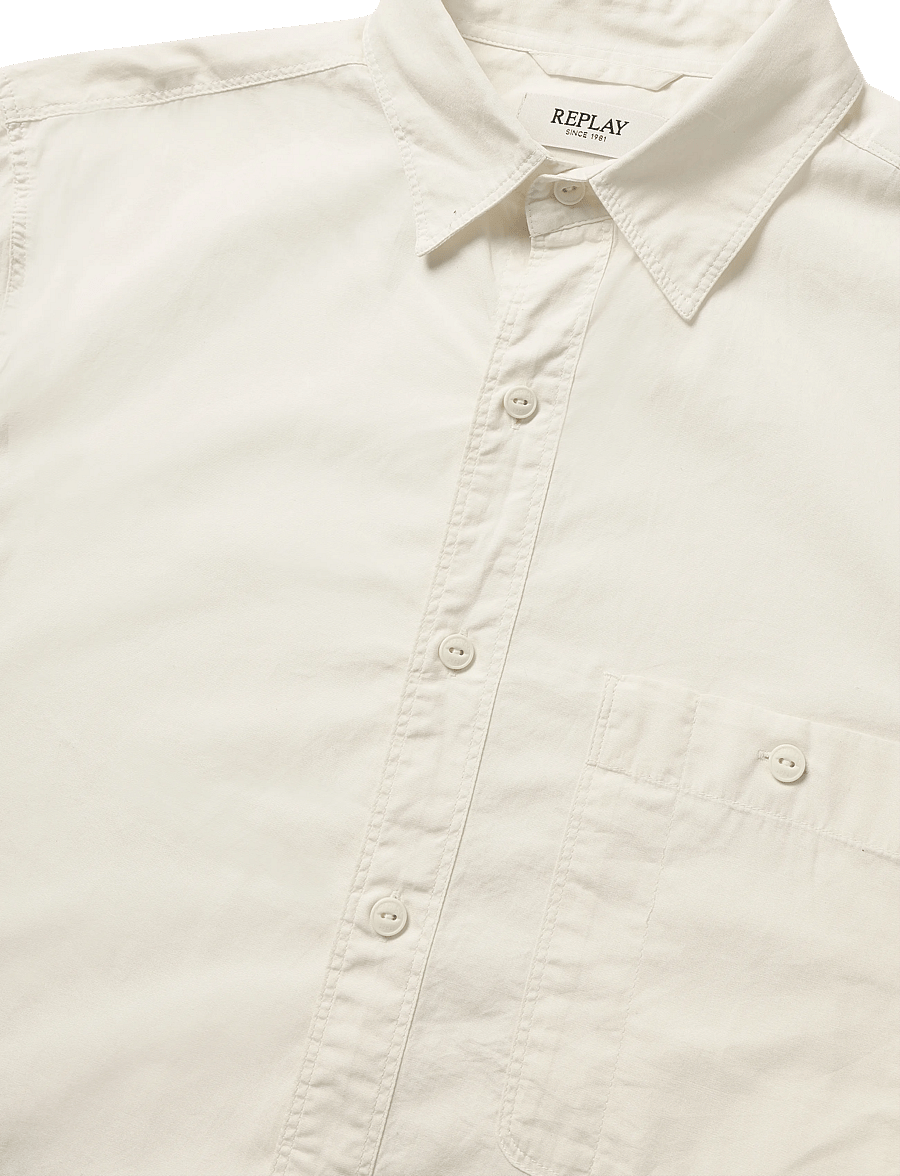 Replay - REGULAR POPELINE Shirt - freizeithemden - white - 4