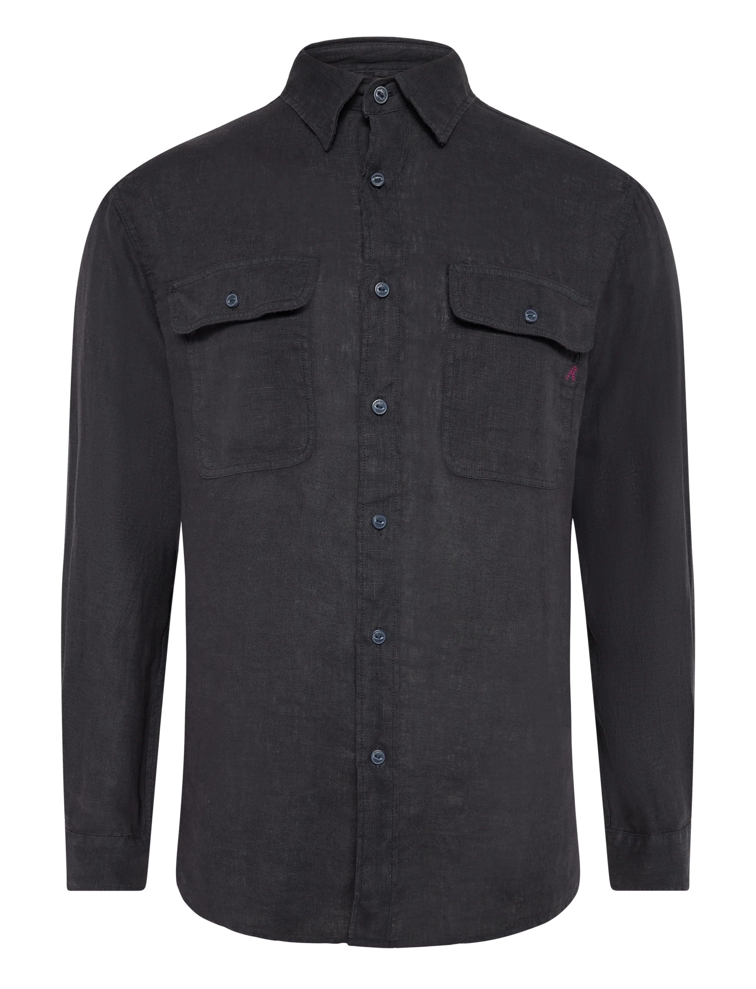 Replay REGULAR   LINEN Shirt - Hemden - BLUE / navy