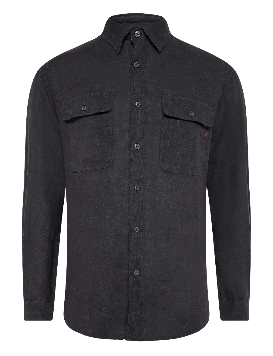 Replay - REGULAR LINEN Shirt - casual skjortor - blue - 1