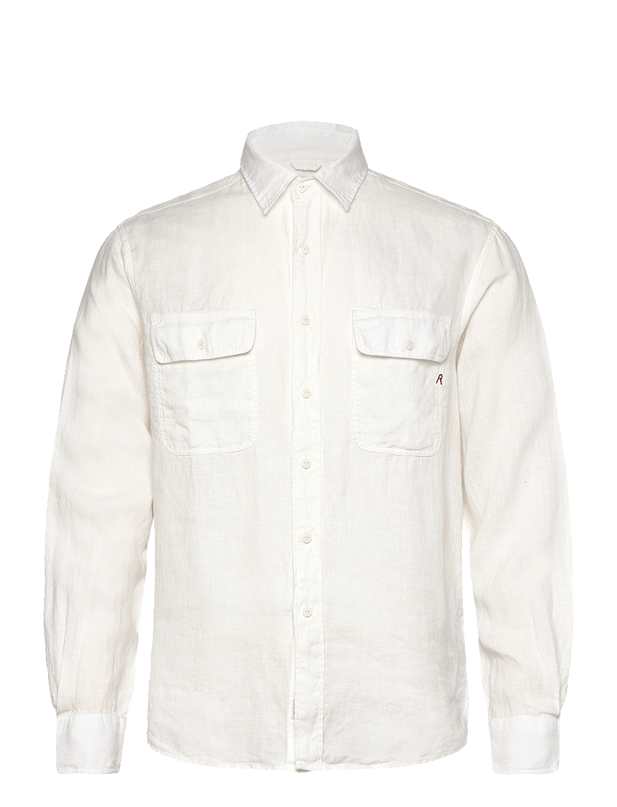 Replay - REGULAR LINEN Shirt - white - 1