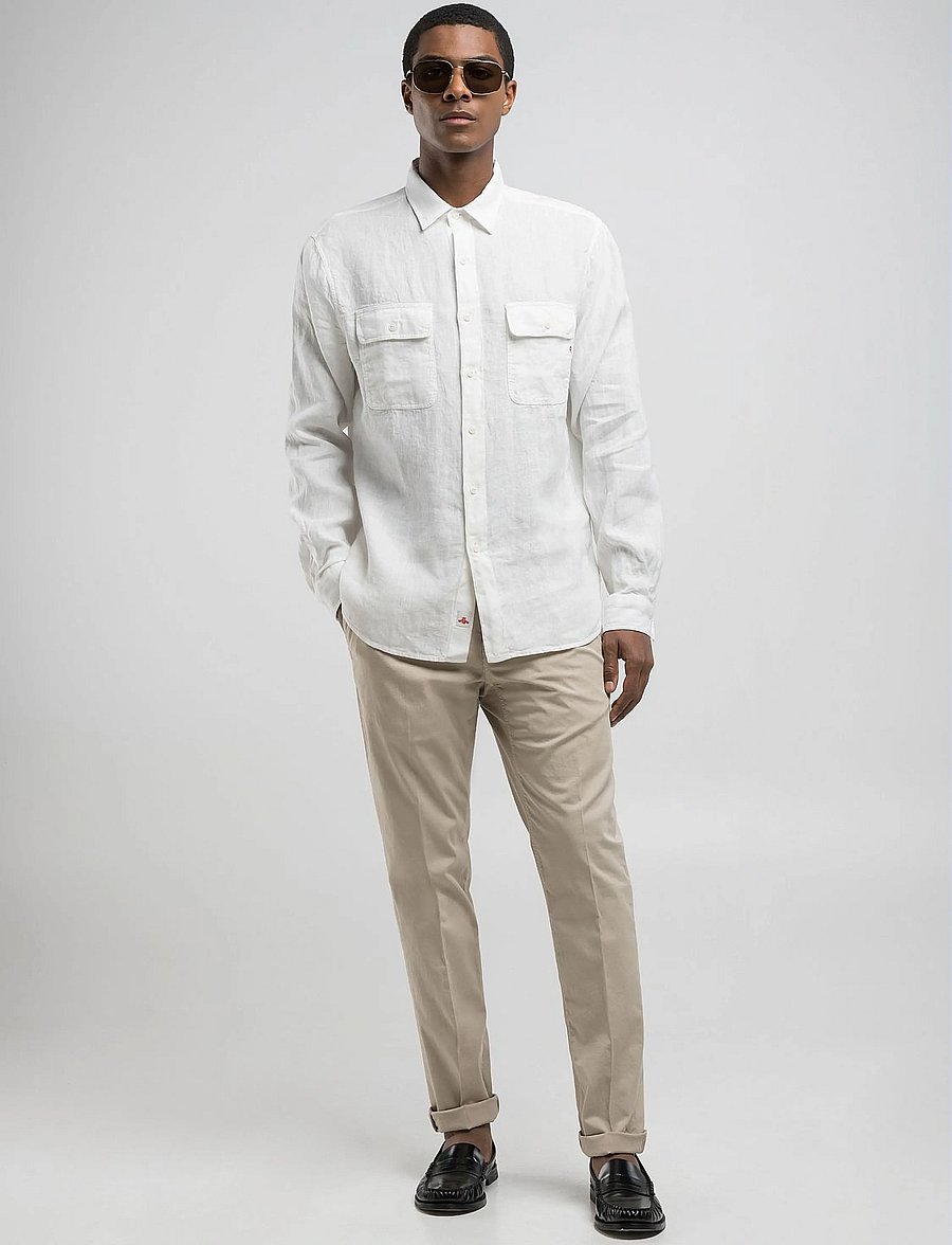 Replay - REGULAR LINEN Shirt - white - 5