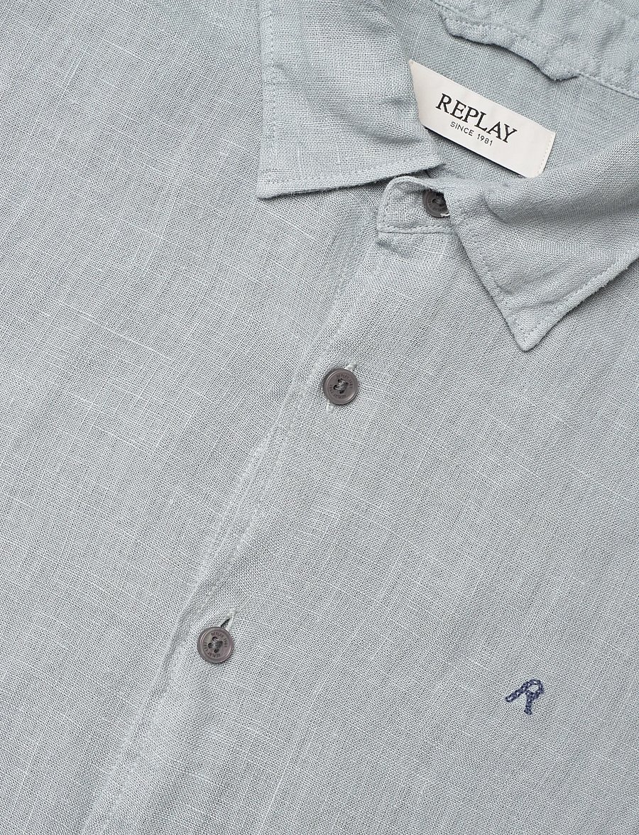 Replay - Shirt REGULAR - hørskjorter - blue - 5