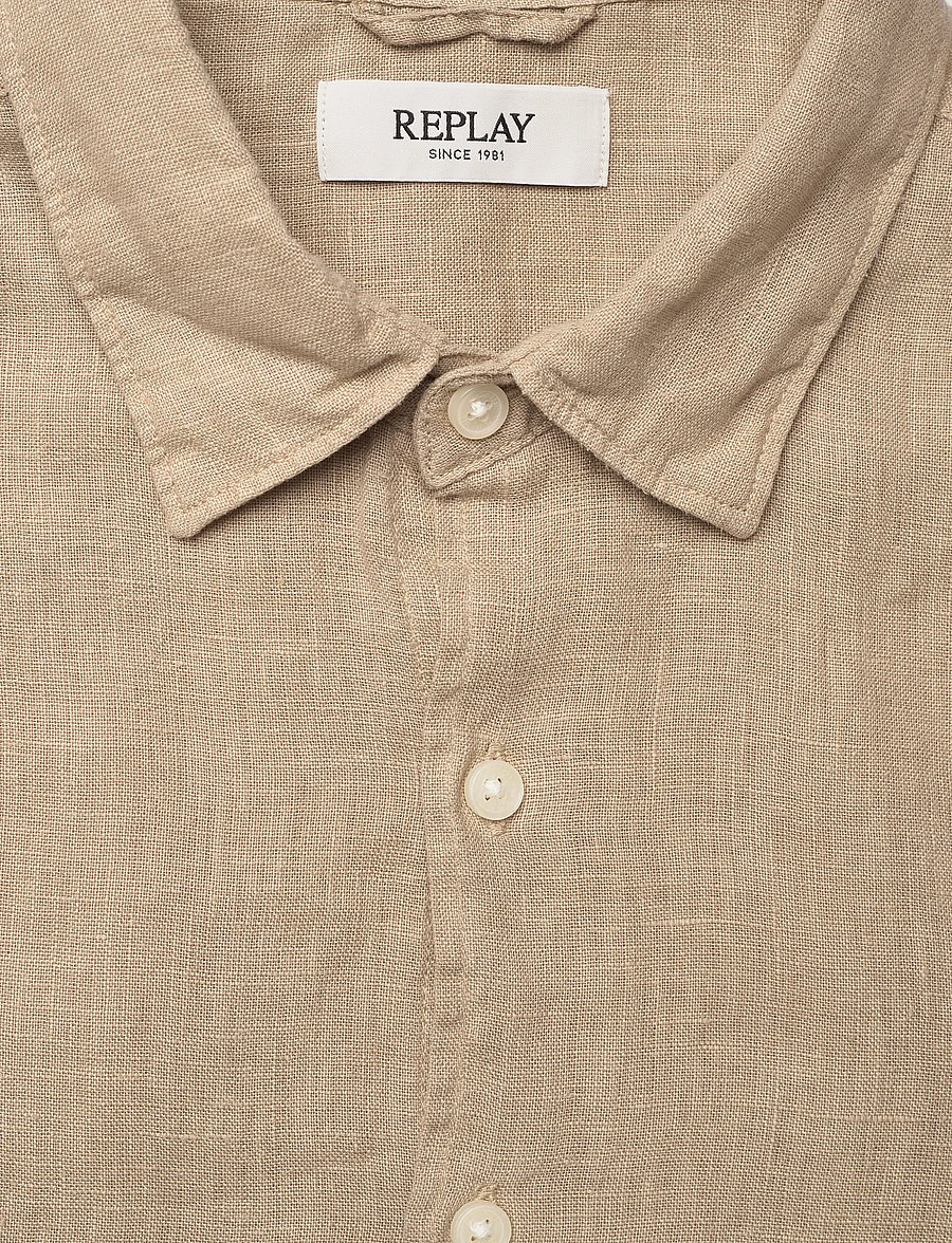 Replay - Shirt REGULAR - lininiai marškiniai - khaki green - 4