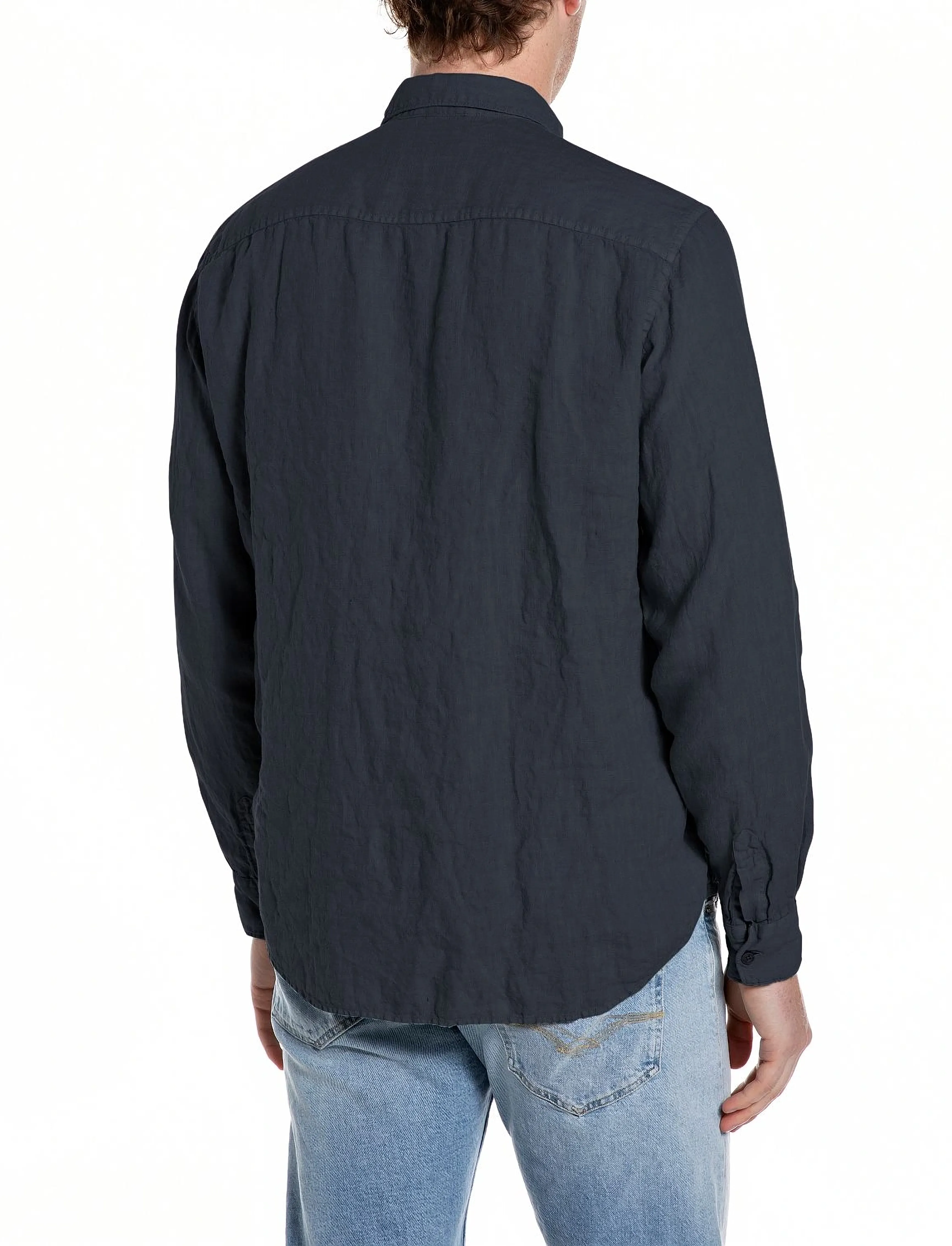 Replay - Shirt REGULAR - linneskjortor - navy - 3