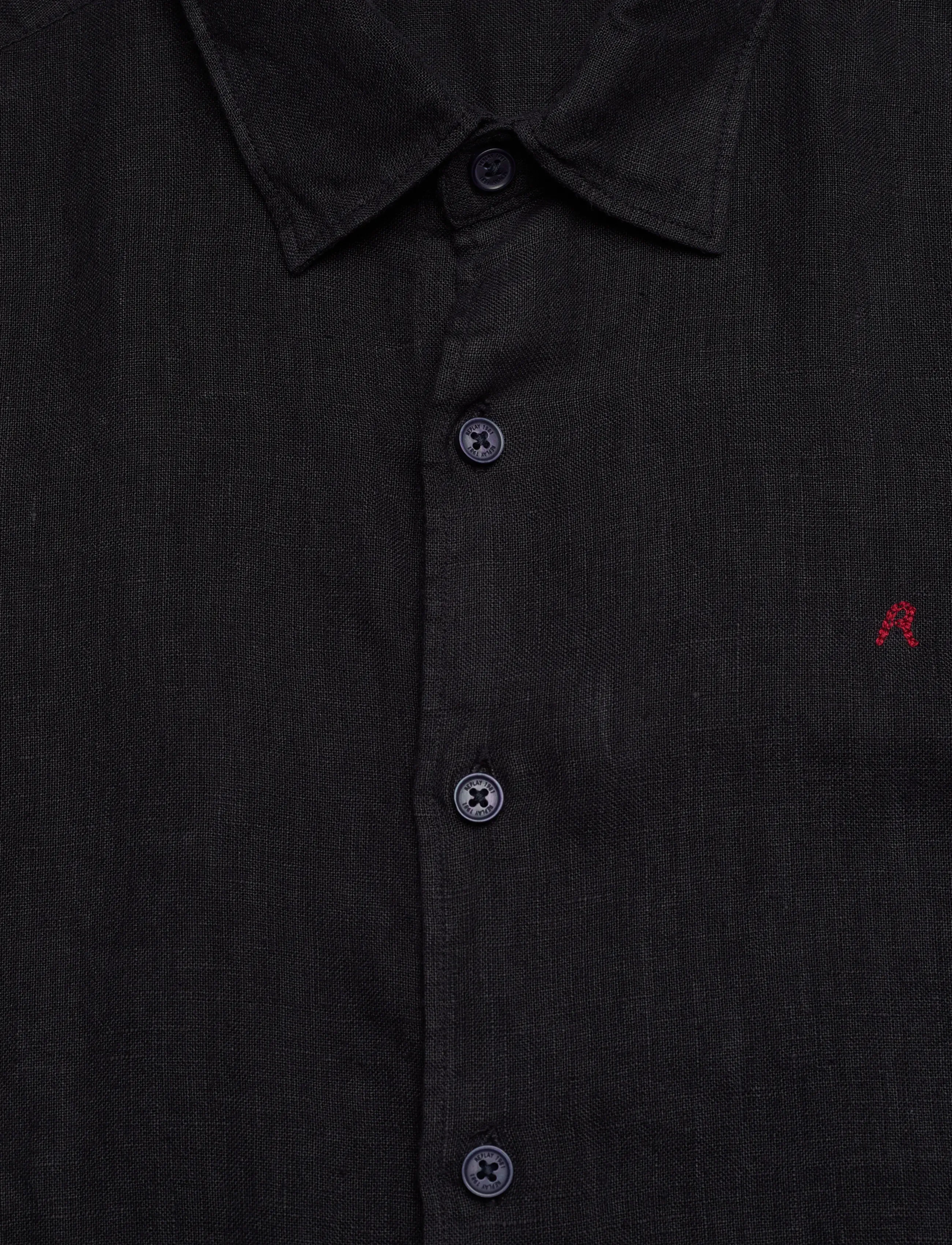 Replay - Shirt REGULAR - linneskjortor - navy - 4