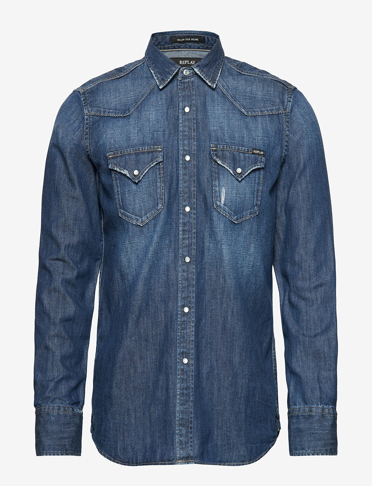 Replay - 7 OZ DEEP BLUE DENIM - medium blue - 0