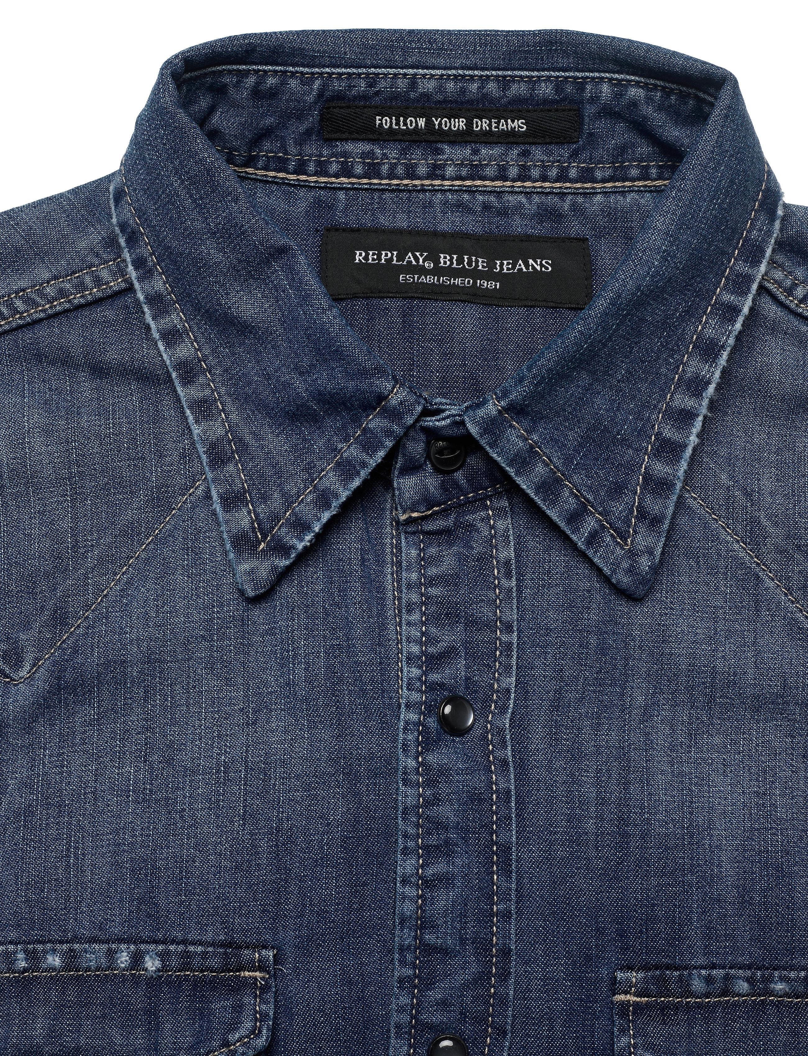 Replay - Shirt - medium blue - 2