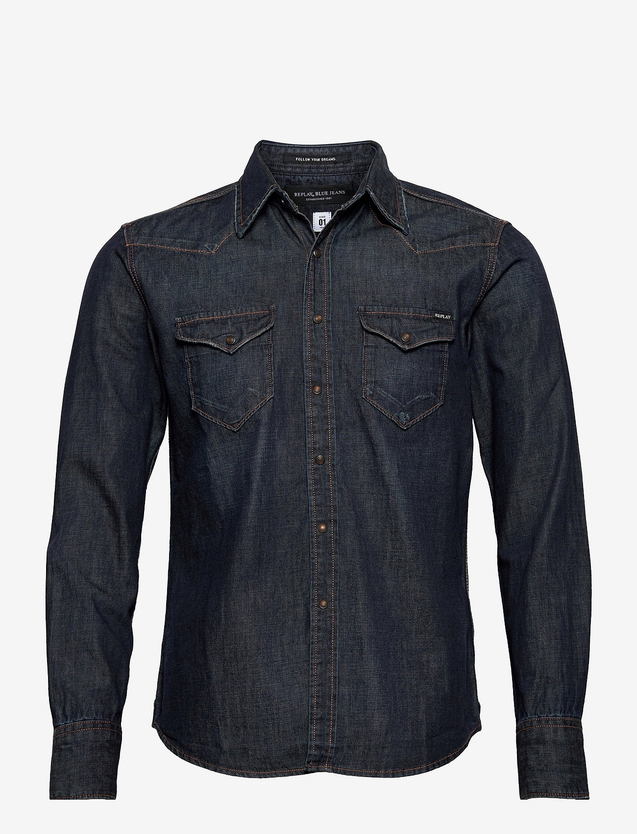 Replay - Shirt AGED - dark blue - 0