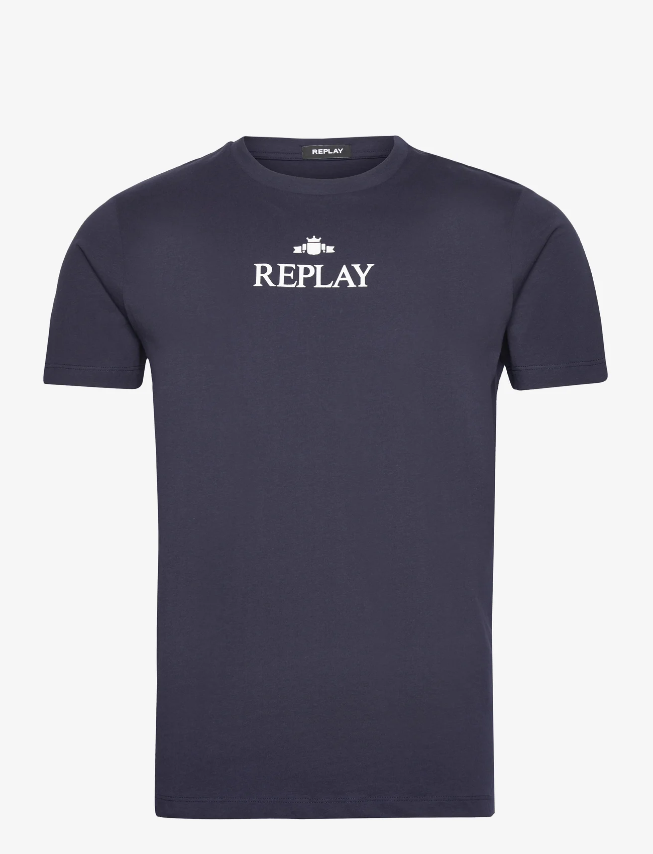 Replay - T-Shirt REGULAR PURE LOGO - die niedrigsten preise - blue - 0