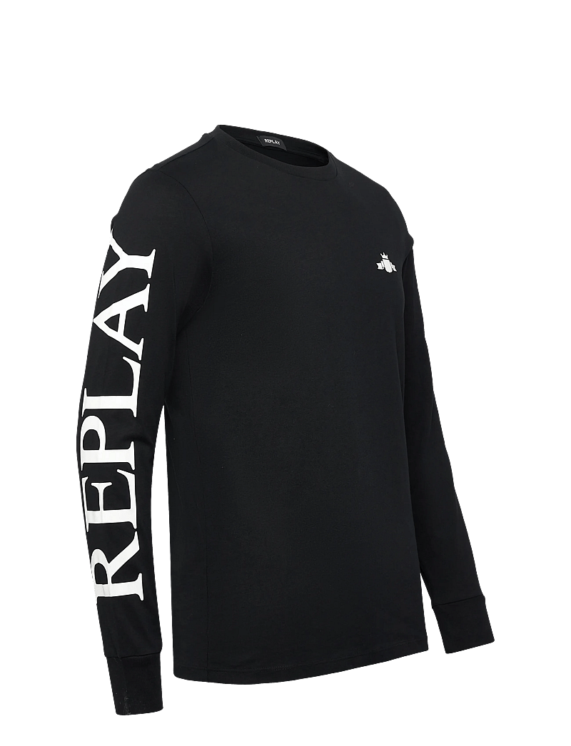 Replay - Long-sleeved t-shirt REGULAR - långärmade t-shirts - black - 2