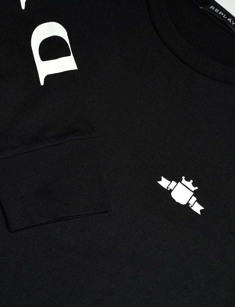 Replay - Long-sleeved t-shirt REGULAR - långärmade t-shirts - black - 3
