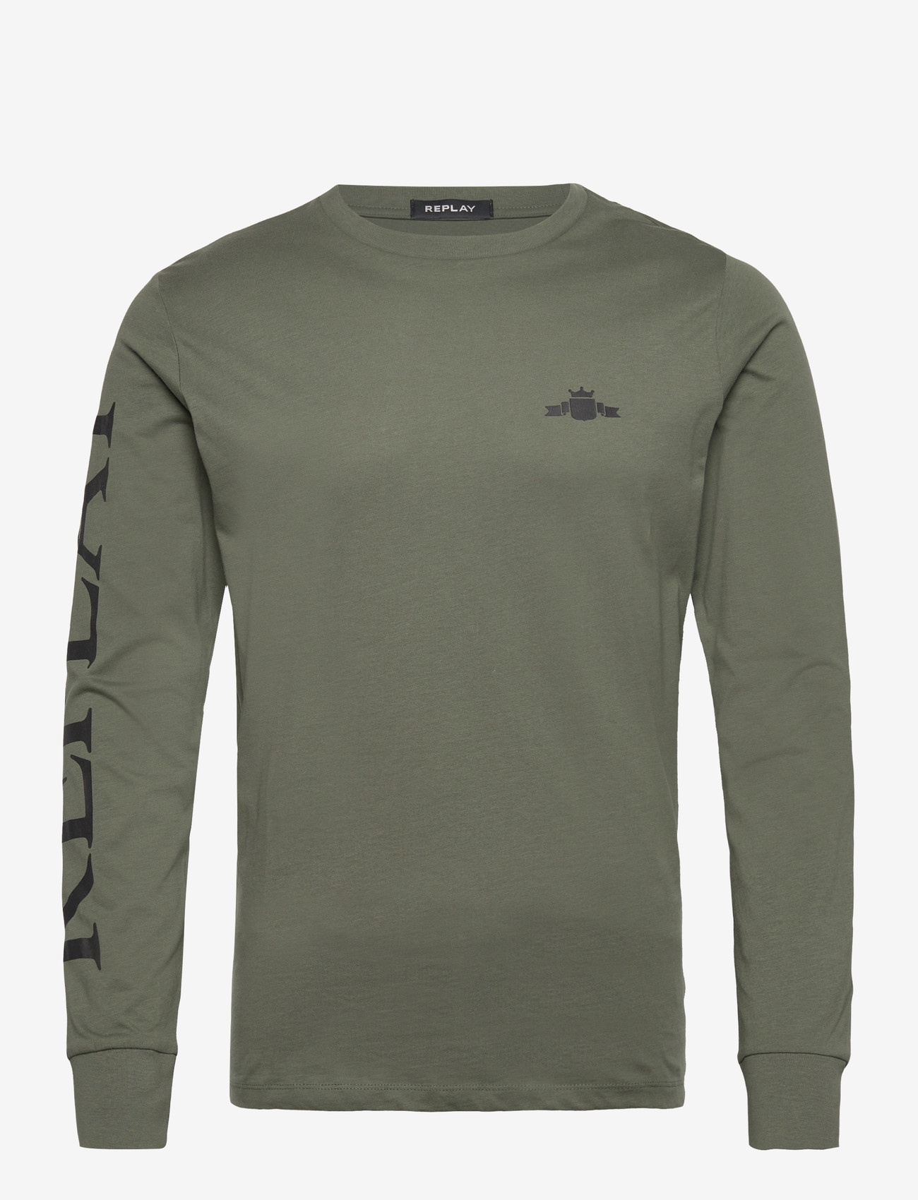 Replay - Long-sleeved t-shirt REGULAR - långärmade t-shirts - khaki green - 0