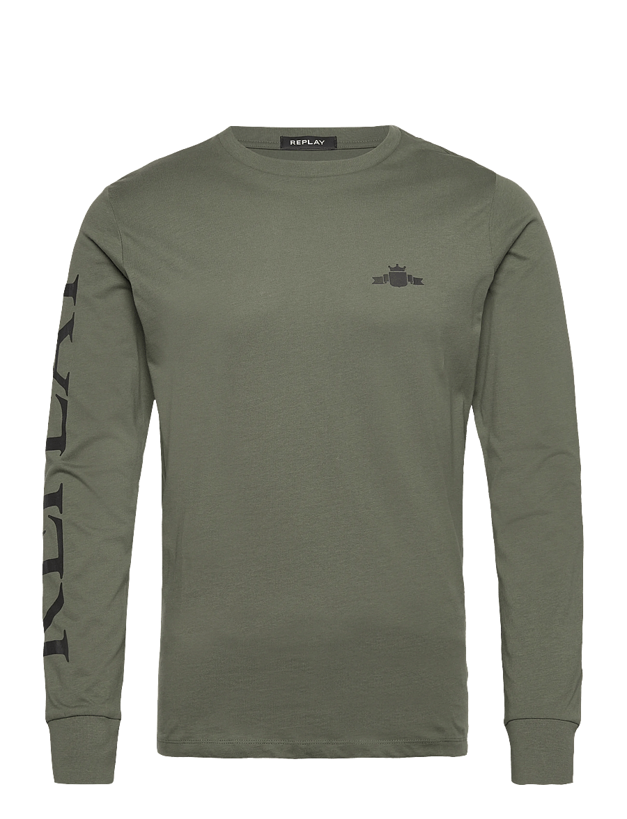 Replay - Long-sleeved t-shirt REGULAR - langärmelig - khaki green - 0